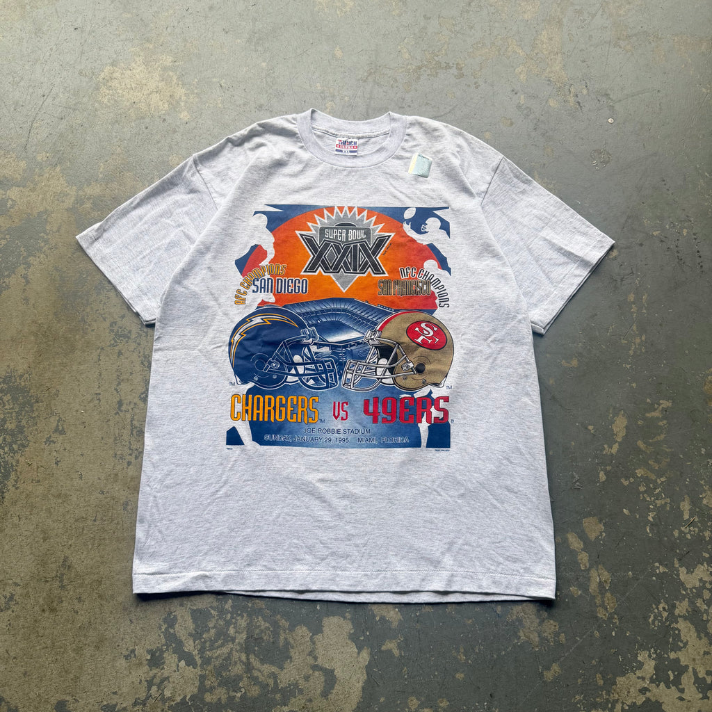 90'S CHARGERS DEADSTOCK SUPERBOWL XXIX T-SHIRT (2XL)