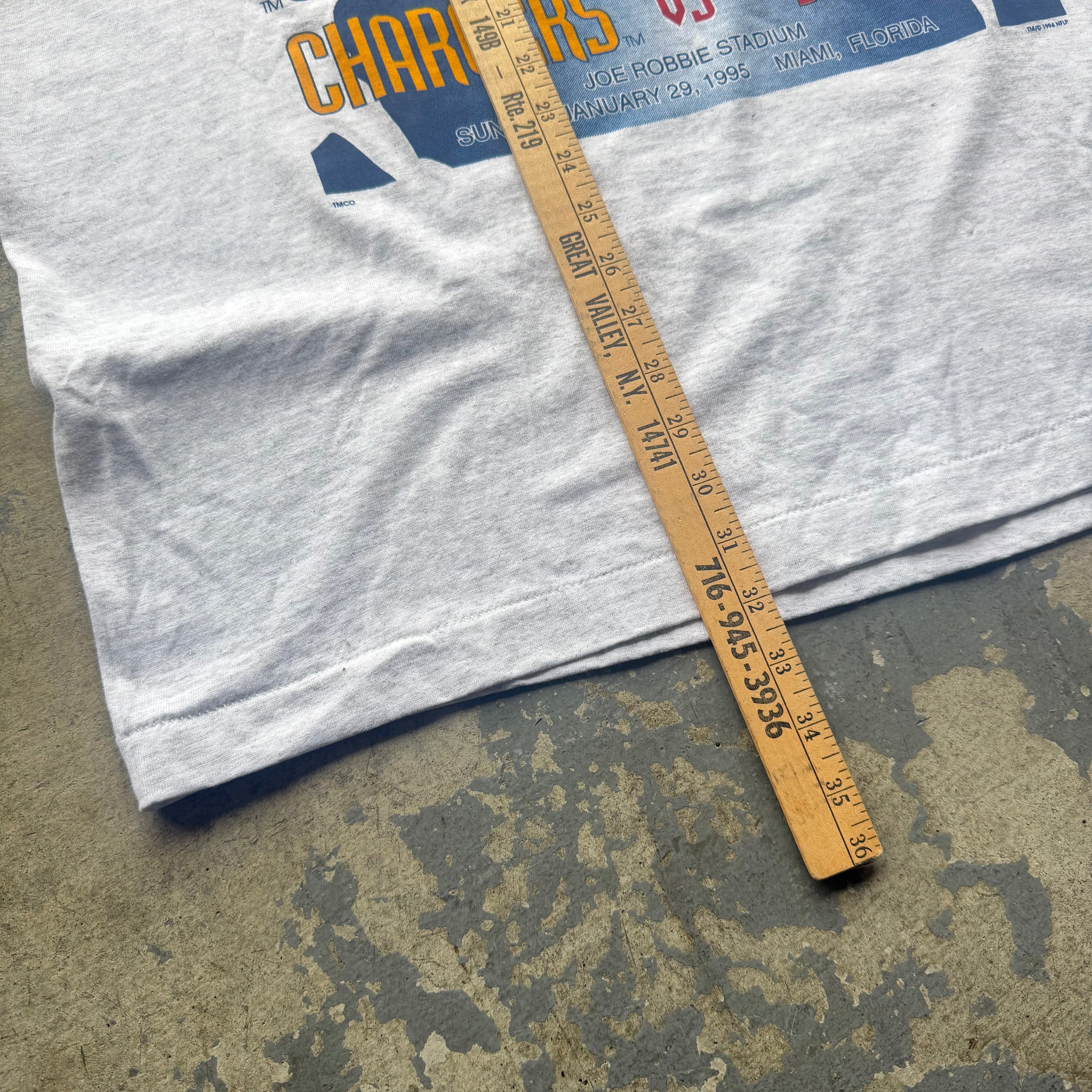90'S CHARGERS DEADSTOCK SUPERBOWL XXIX T-SHIRT (2XL)