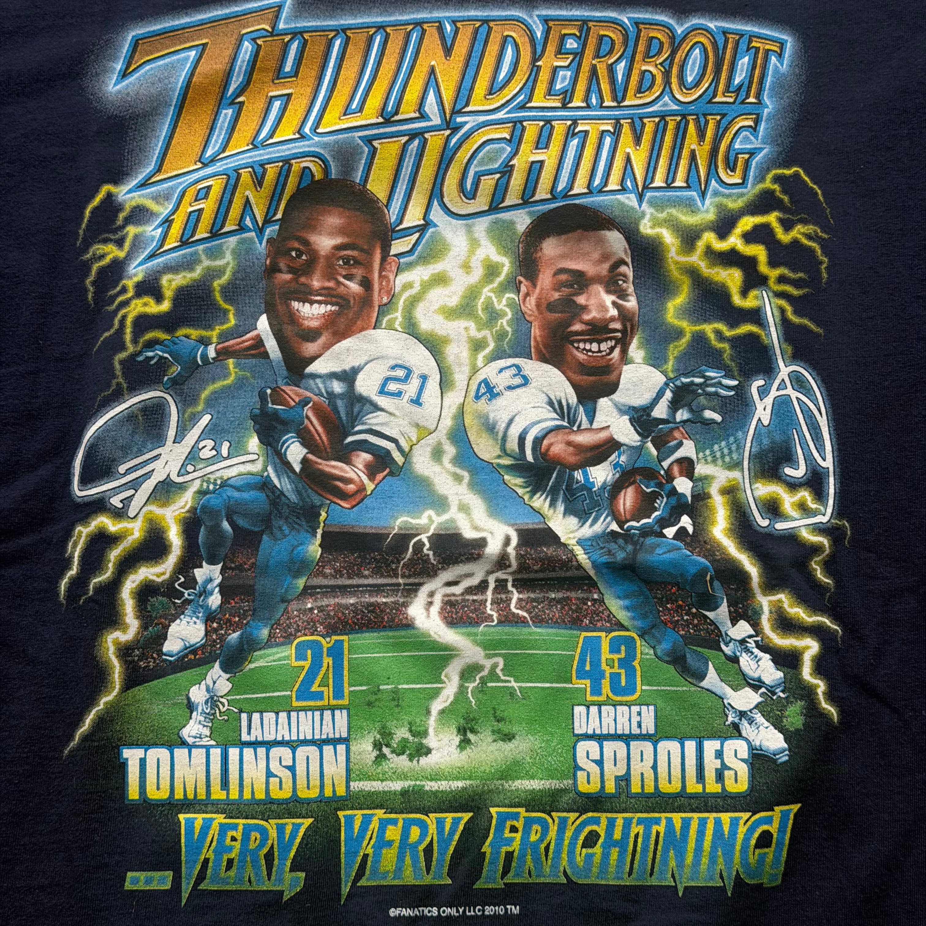 2010 CHARGERS THUNDERBOLT & LIGHTNING T-SHIRT (L)