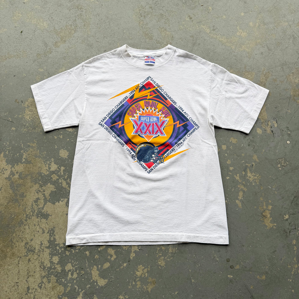 1994 CHARGERS AFC CHAMPS SUPERBERBOWL T-SHIRT (L)