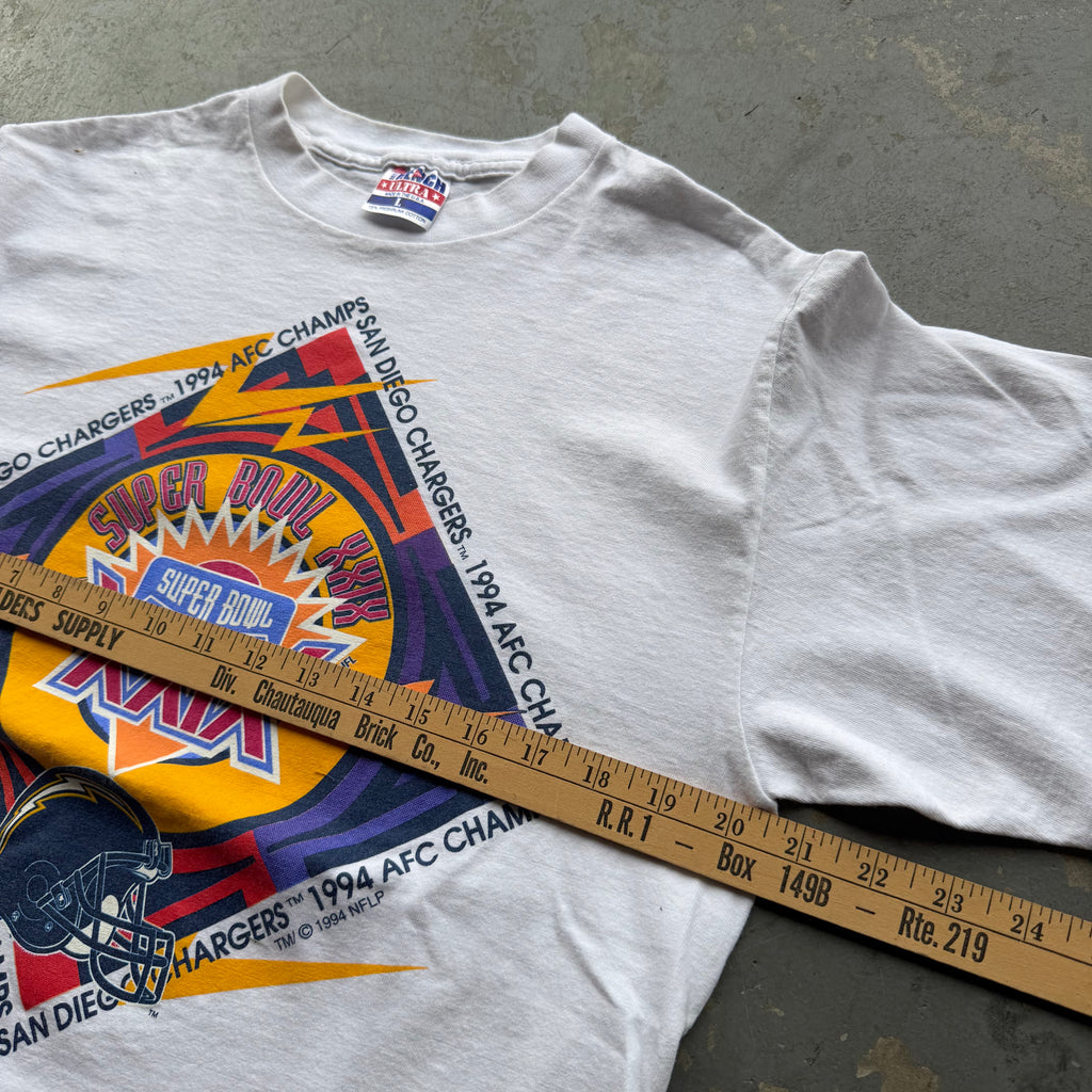 1994 CHARGERS AFC CHAMPS SUPERBERBOWL T-SHIRT (L)