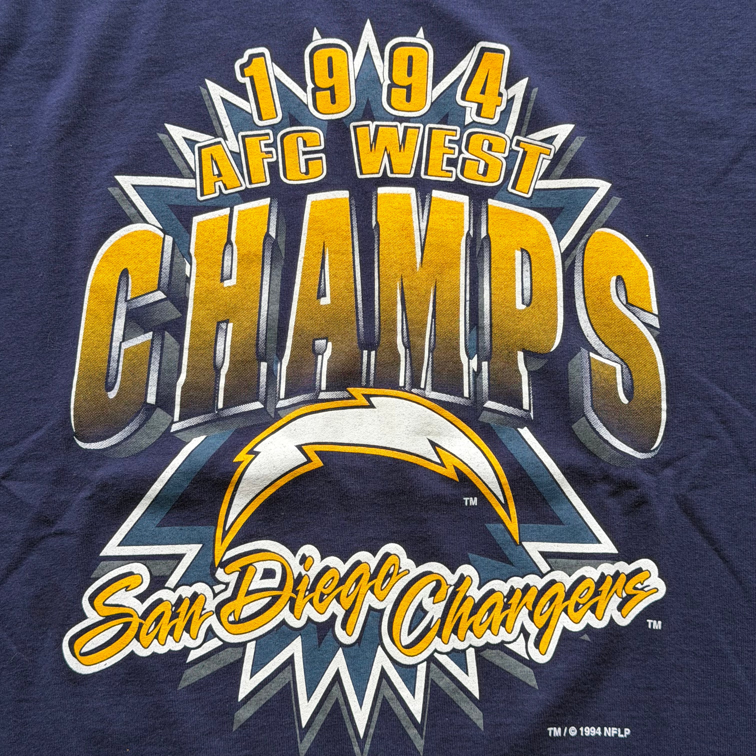 1994 CHARGERS AFC WEST CHAMPS SALEM T-SHIRT (XL)