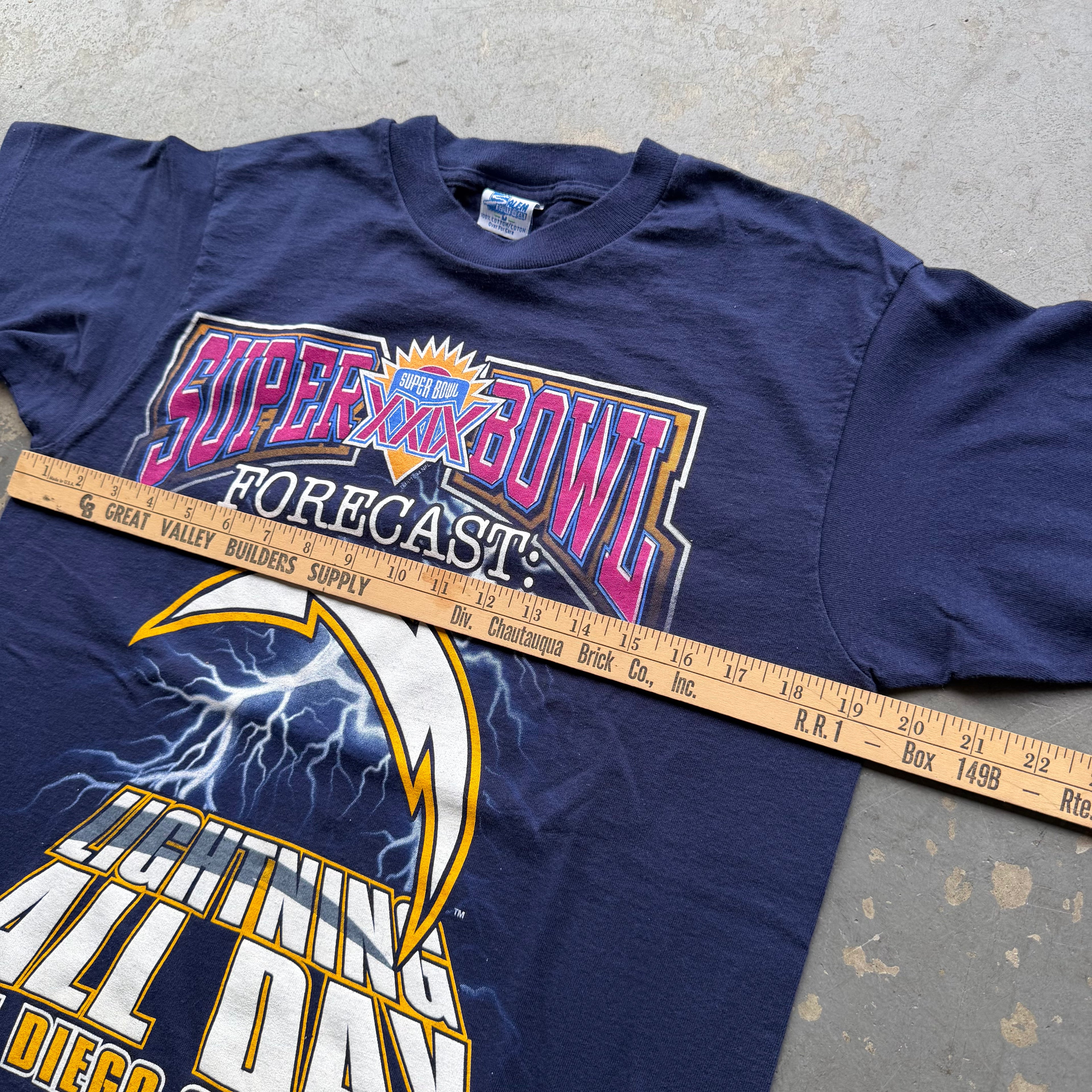 1995 CHARGERS SUPERBOWL FORECAST SALEM T-SHIRT (M)