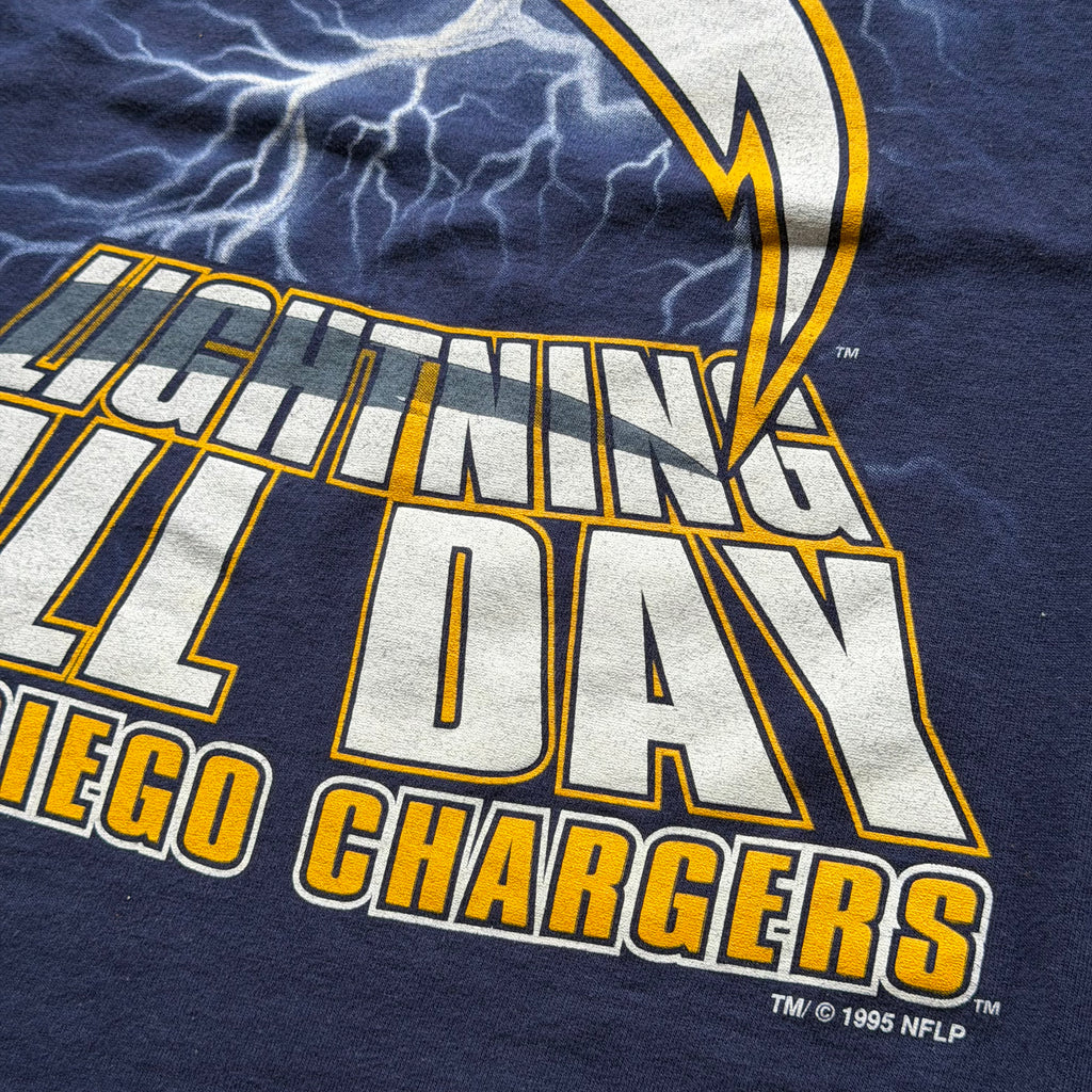 1995 CHARGERS SALEM SUPERBOWL FORECAST T-SHIRT (L)