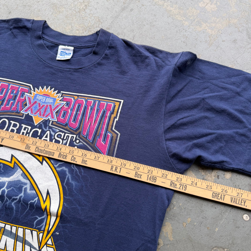 1995 CHARGERS SALEM SUPERBOWL FORECAST T-SHIRT (L)