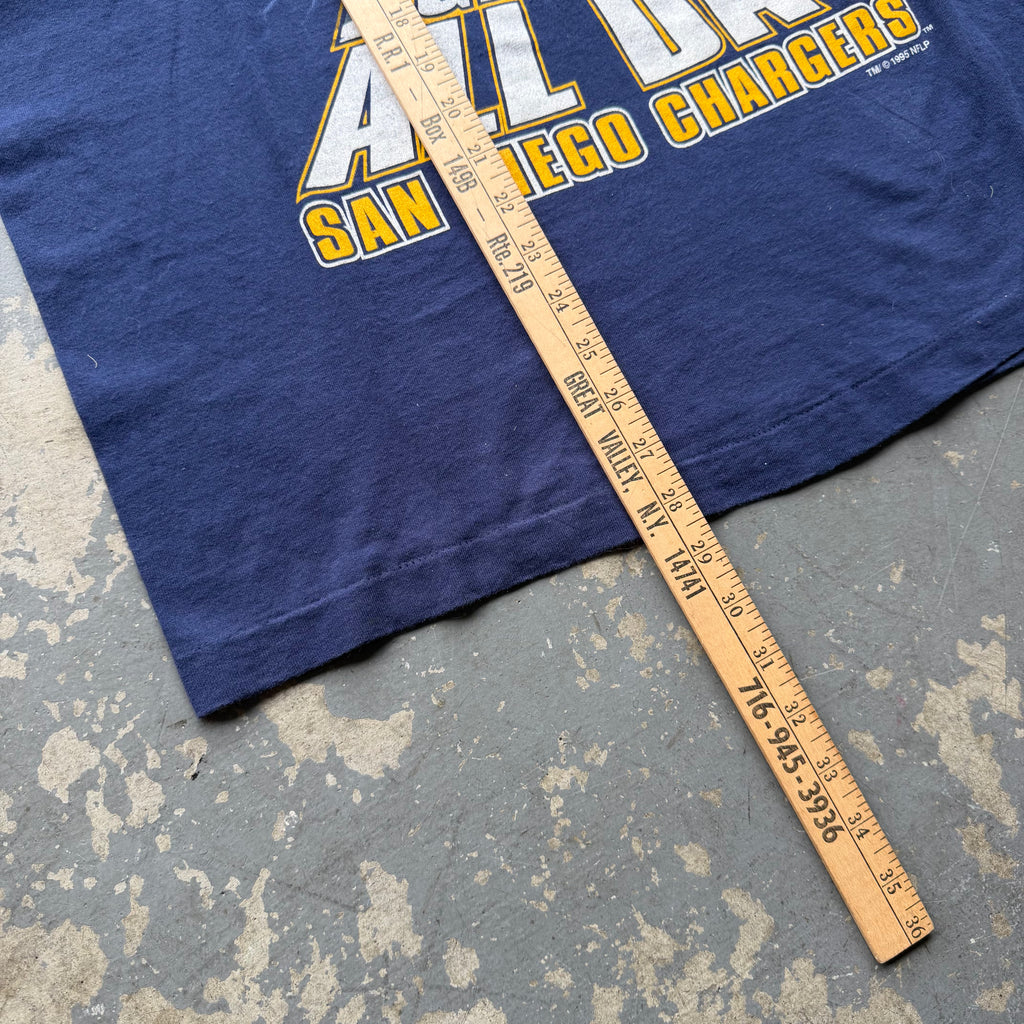 1995 CHARGERS SALEM SUPERBOWL FORECAST T-SHIRT (L)