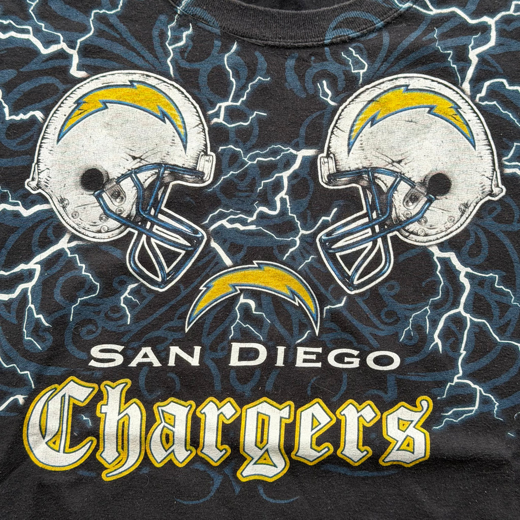 00'S CHARGERS Y2K HELMET LIGHTNING T-SHIRT (XL)