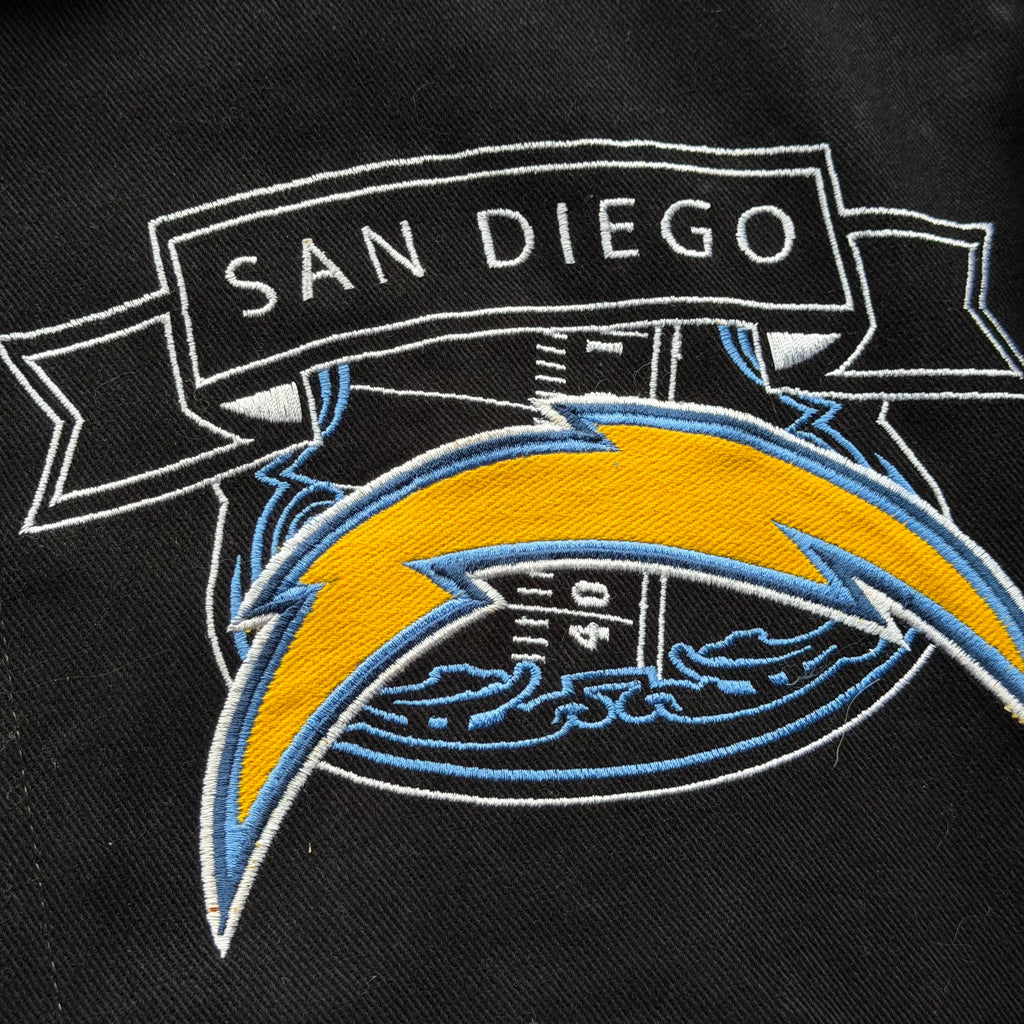00'S CHARGERS NFL SAN DIEGO BLACK EMBROIDERED JACKET (2XL)