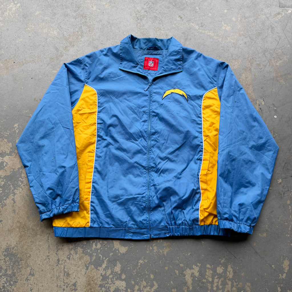 00'S CHARGERS POWDER BLUE NYLON ZIP UP JACKET (2XL)