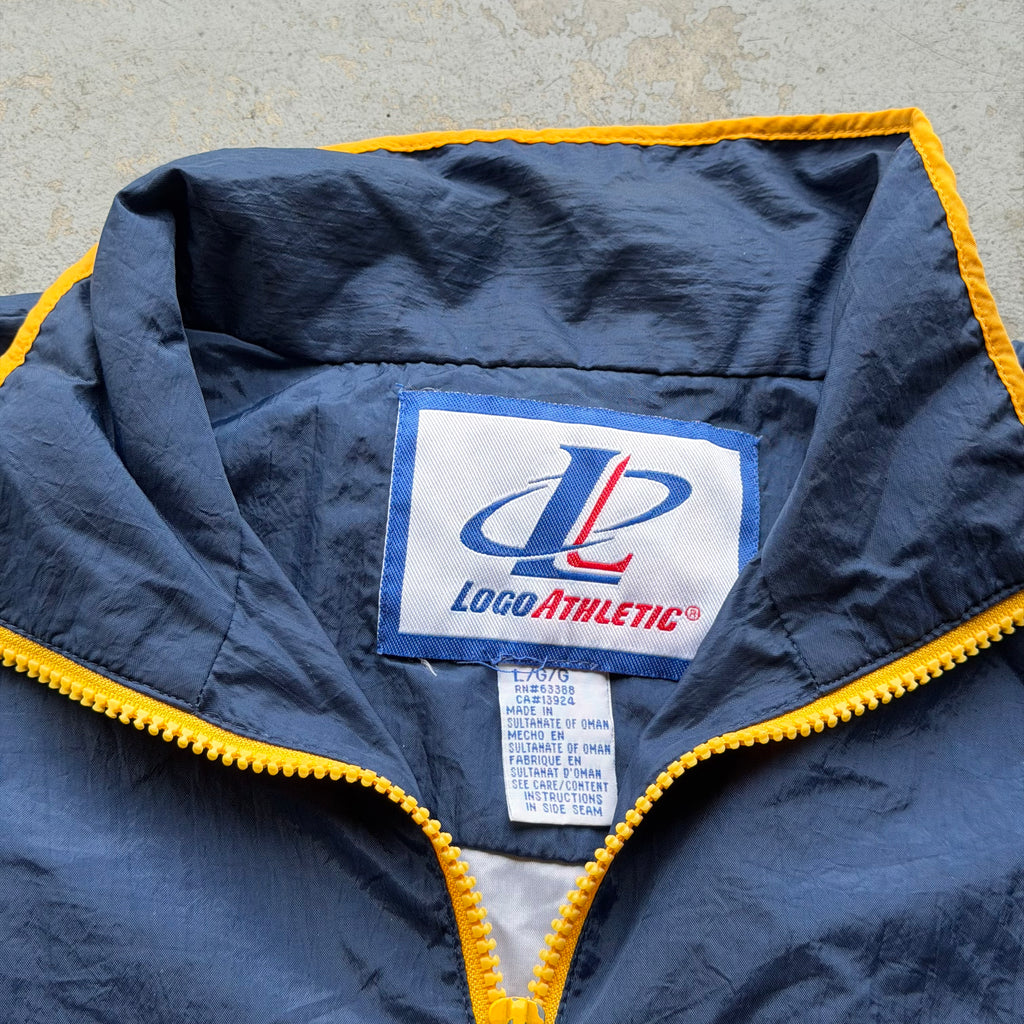 90'S CHARGERS LOGO ATHLETIC NYLON BUTTON SNAP JACKET (L)
