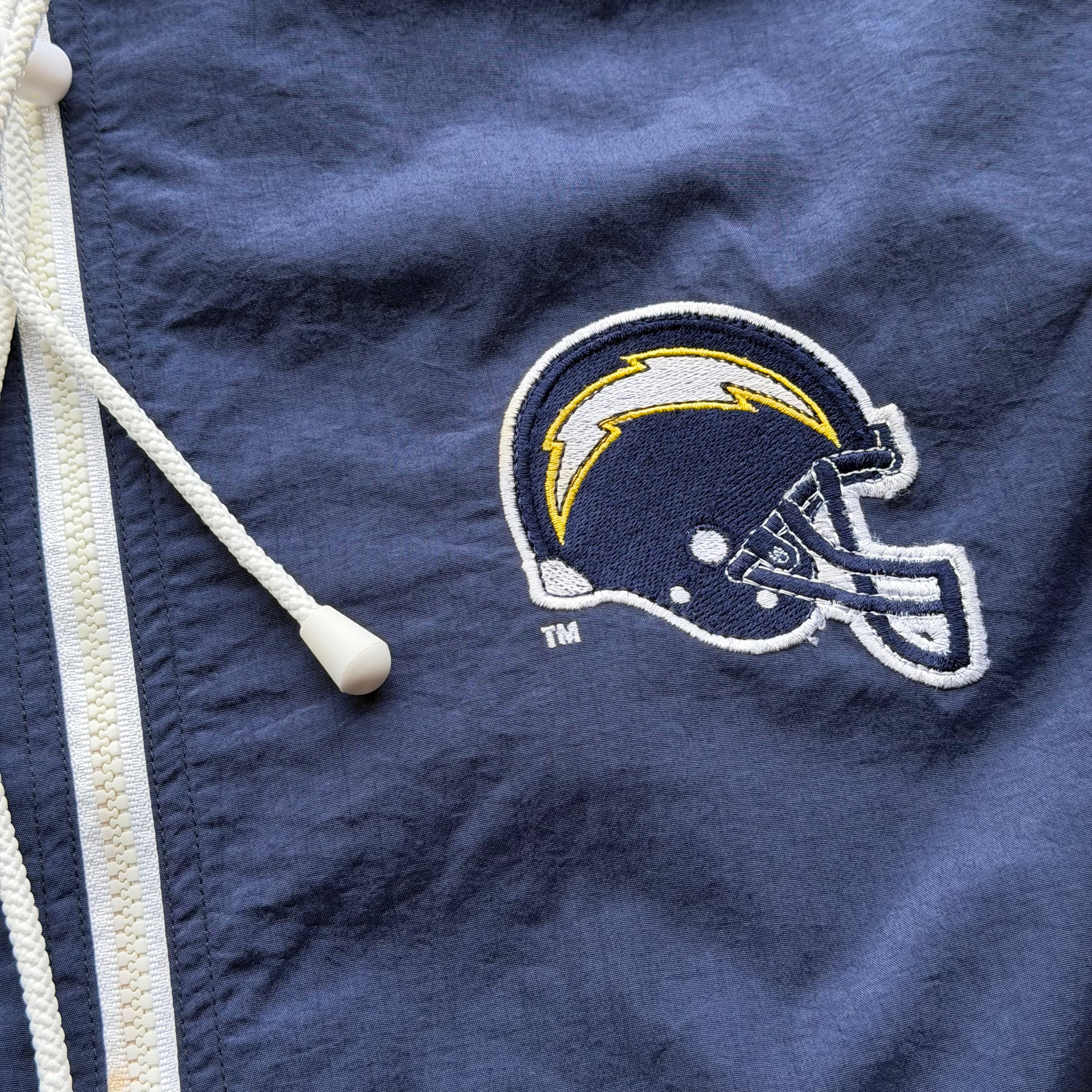 90'S CHARGERS LOGO ATHLETIC NYLON HELMET JACKET (L)