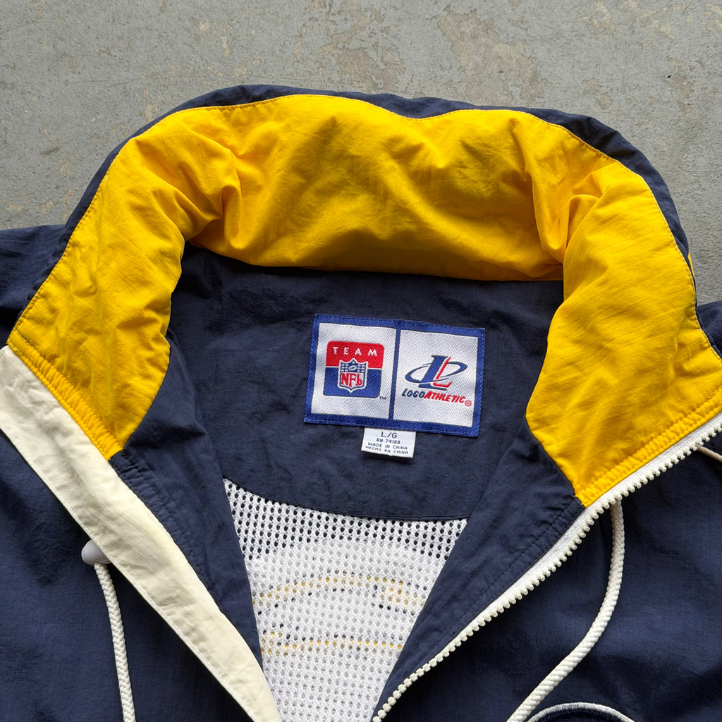 90'S CHARGERS LOGO ATHLETIC NYLON HELMET JACKET (L)