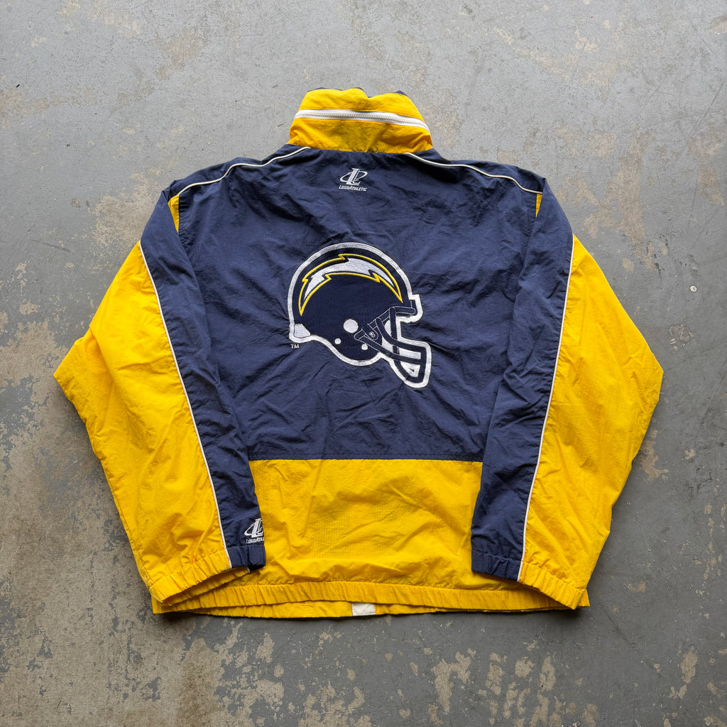 90'S CHARGERS LOGO ATHLETIC NYLON HELMET JACKET (L)