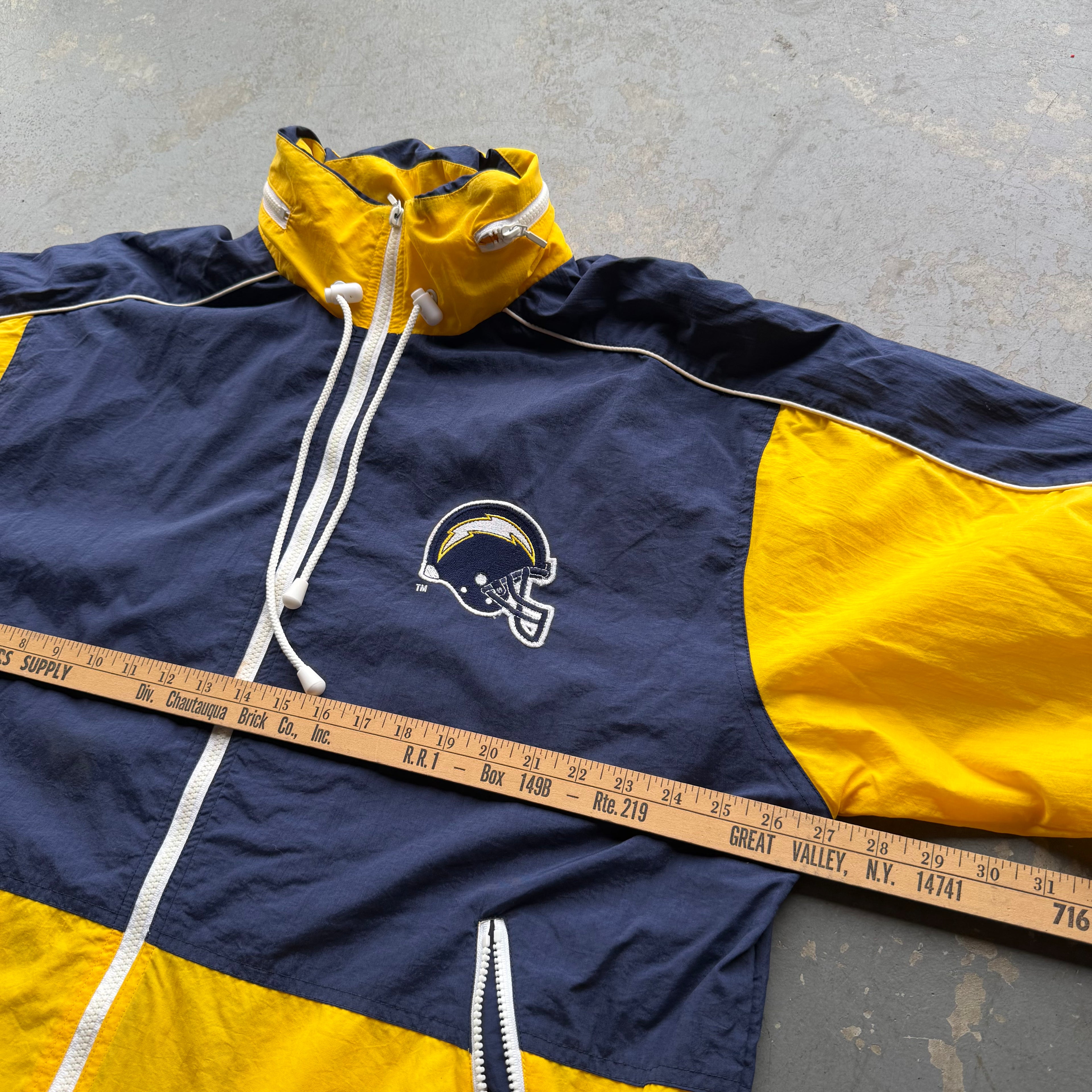 90'S CHARGERS LOGO ATHLETIC NYLON HELMET JACKET (L)