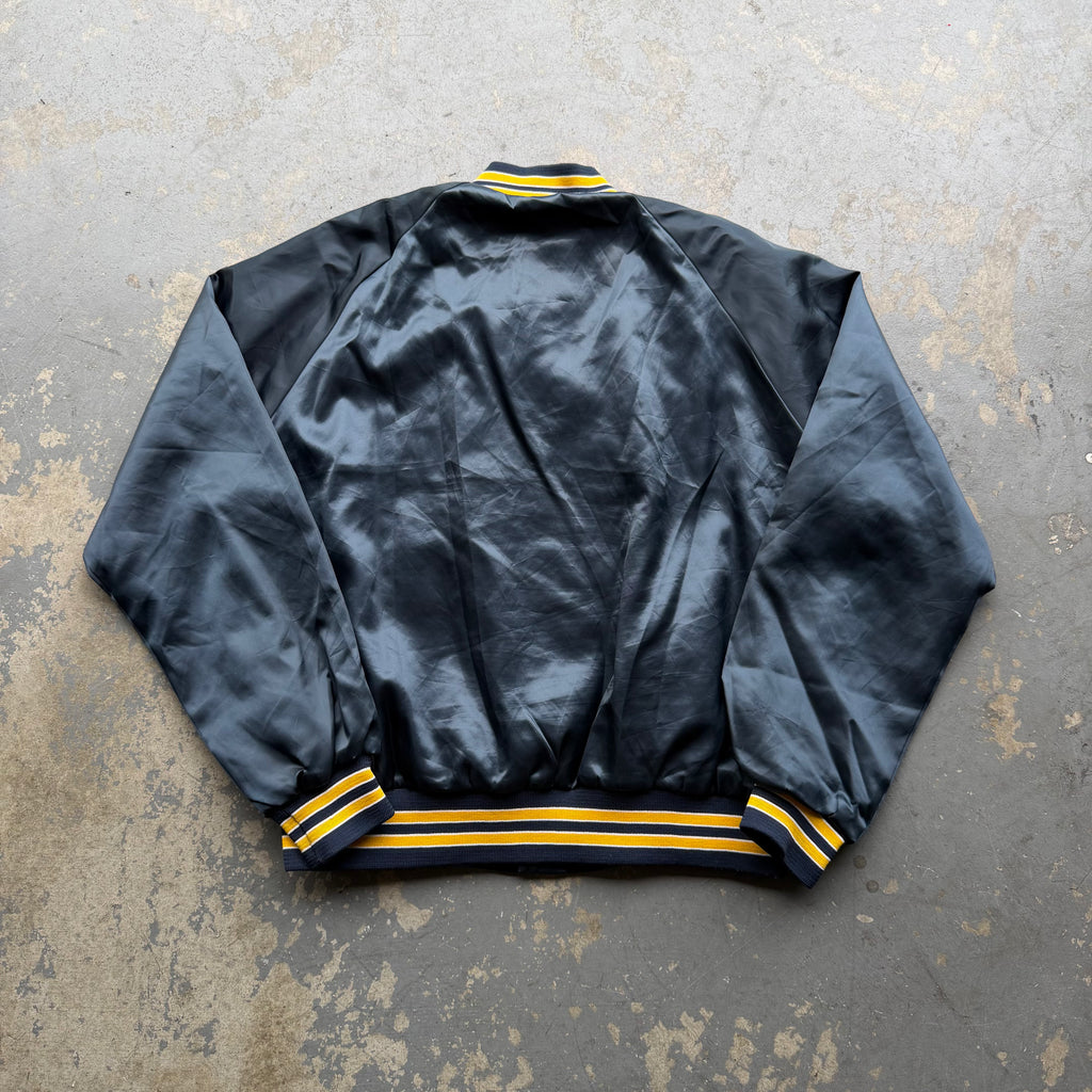 90'S CHARGERS CHALK LINE SATIN BOMBER JACKET (XL)