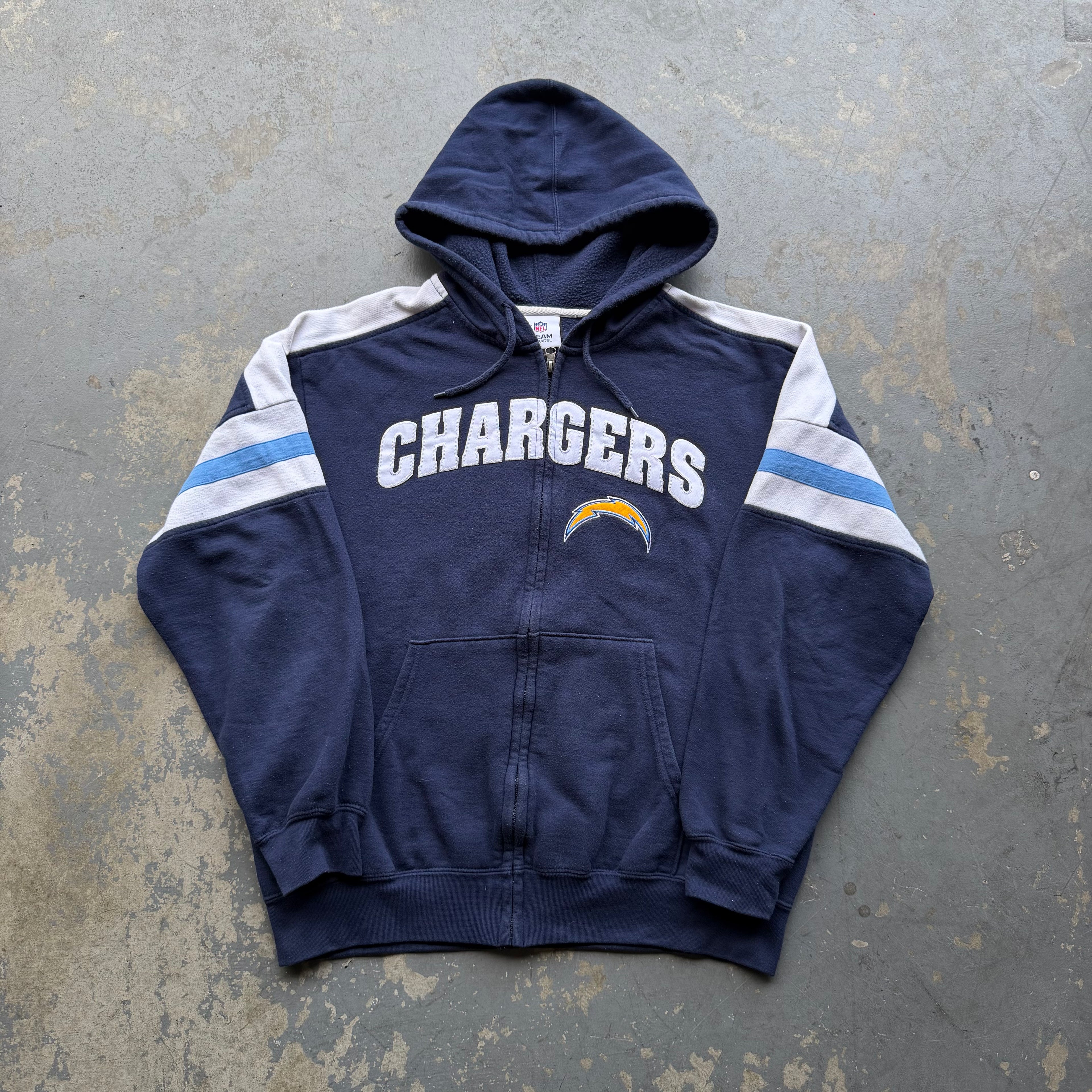 00'S CHARGERS NFL ZIP UP HOODIE (L)