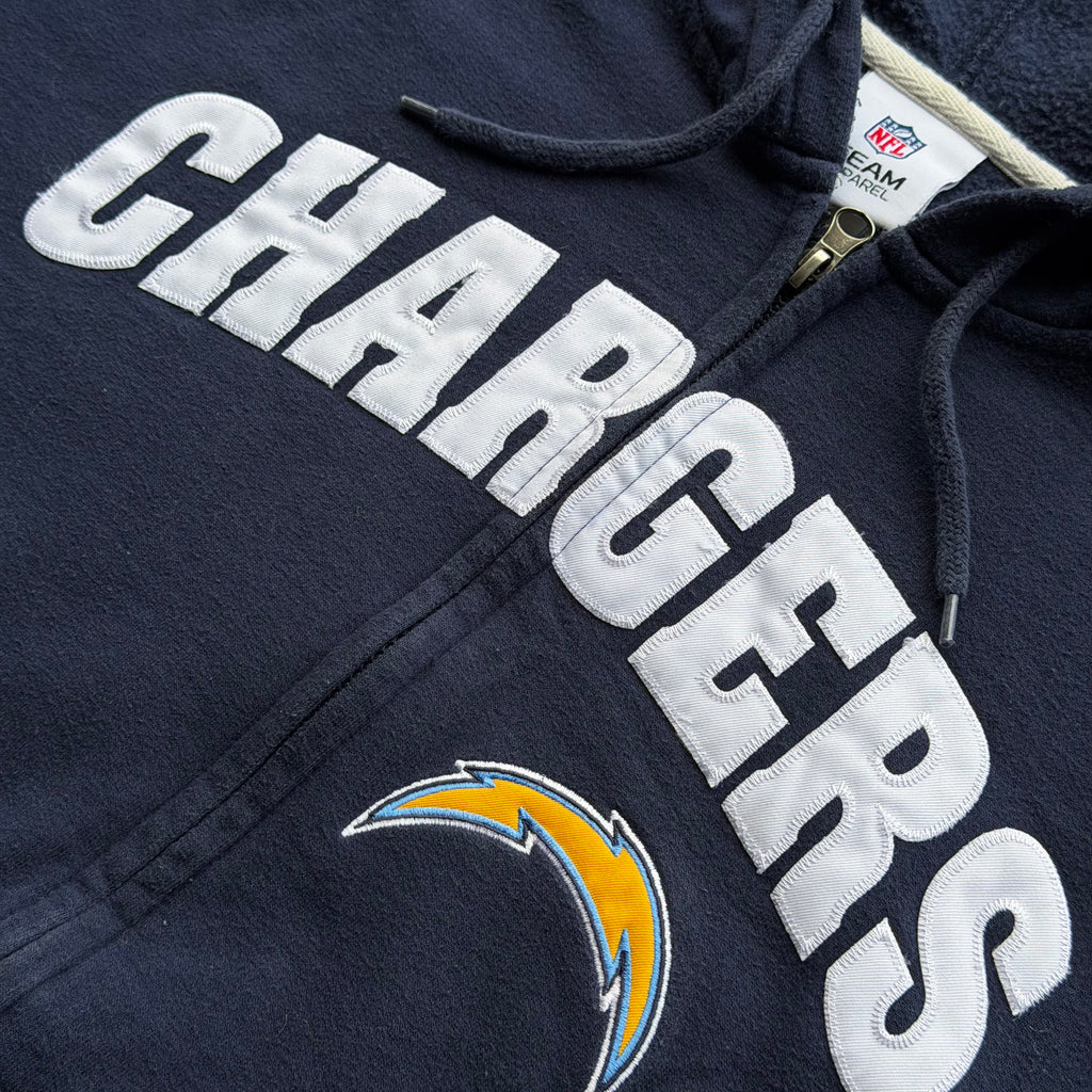 00'S CHARGERS NFL ZIP UP HOODIE (L)