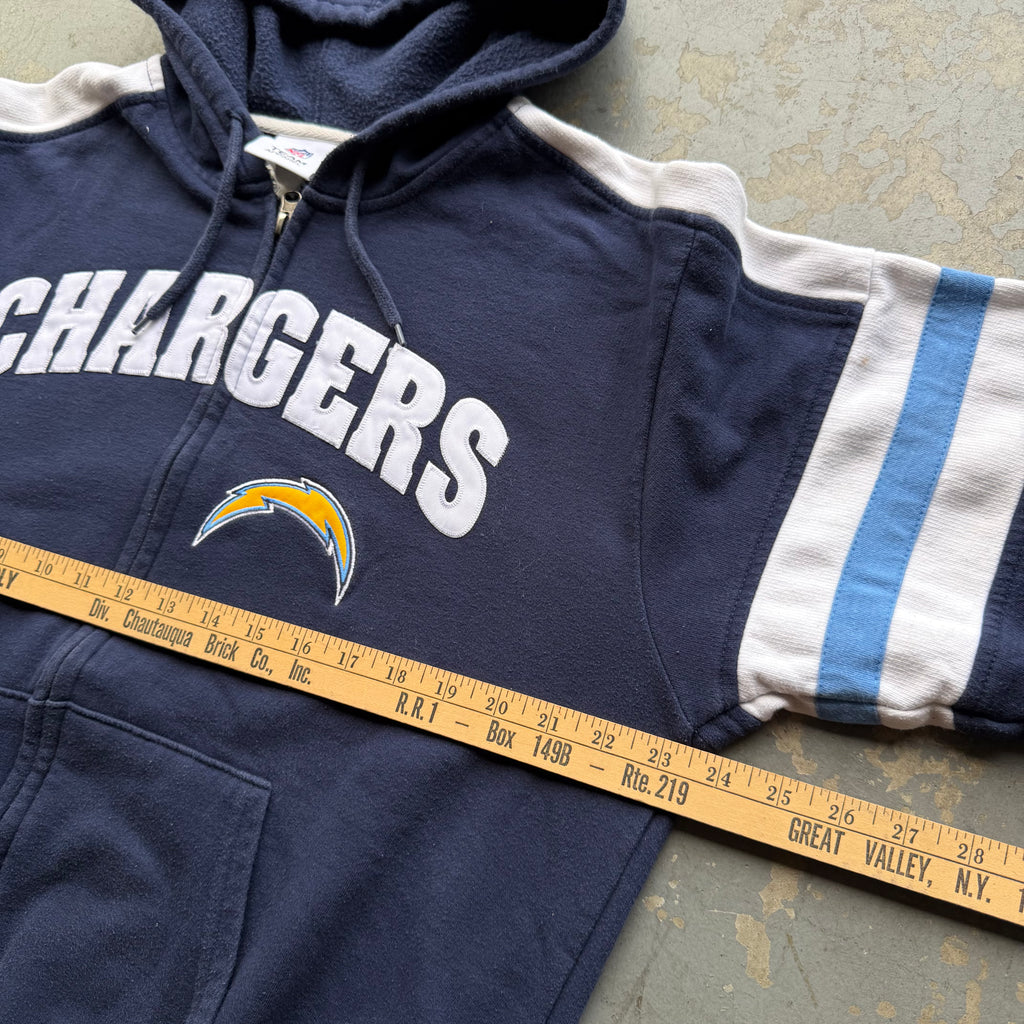 00'S CHARGERS NFL ZIP UP HOODIE (L)