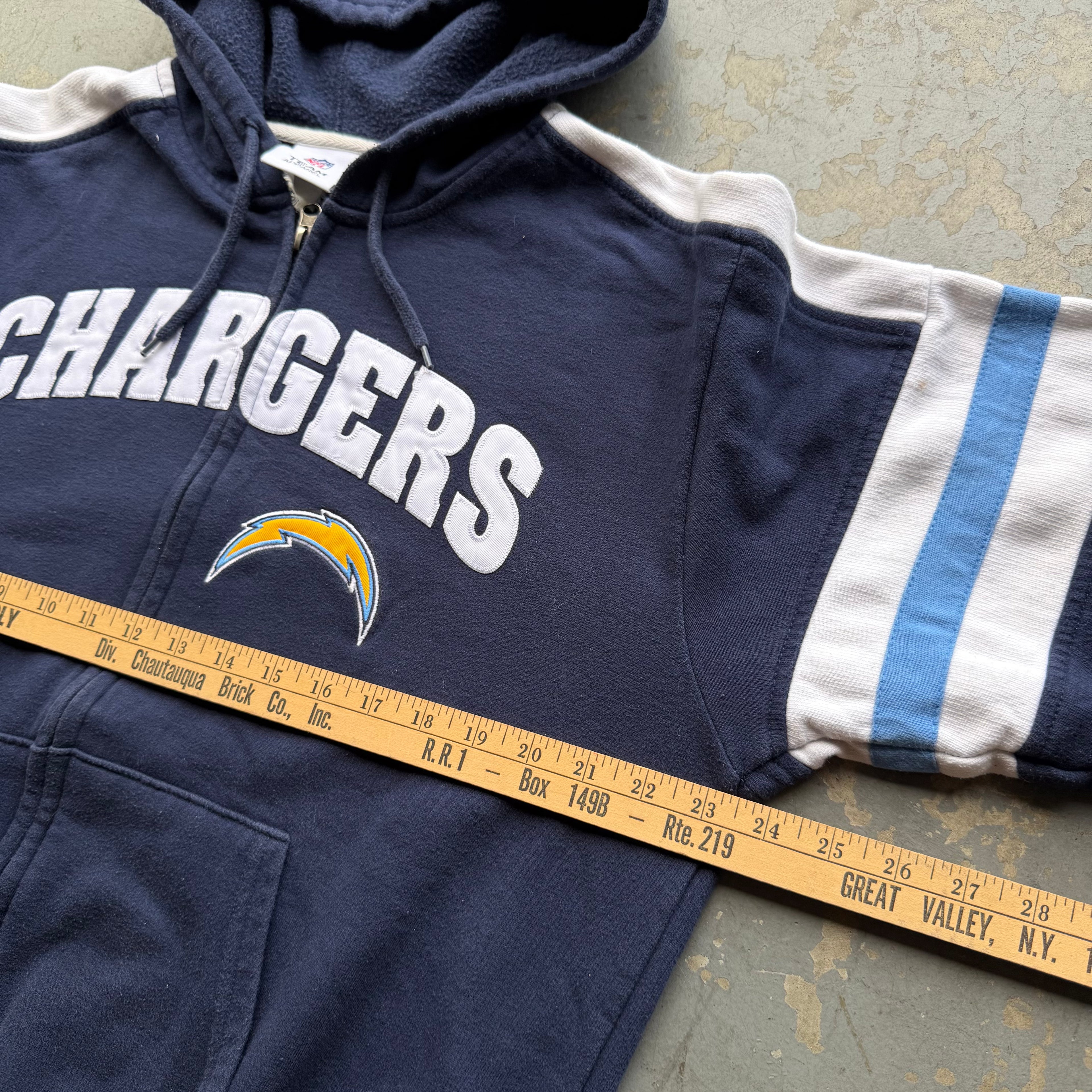 00'S CHARGERS NFL ZIP UP HOODIE (L)