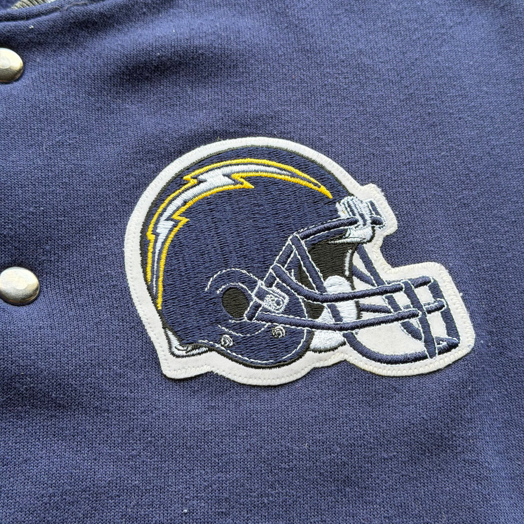 90'S CHARGERS MAJESTIC VARSITY SWEATSHIRT JACKET (M)