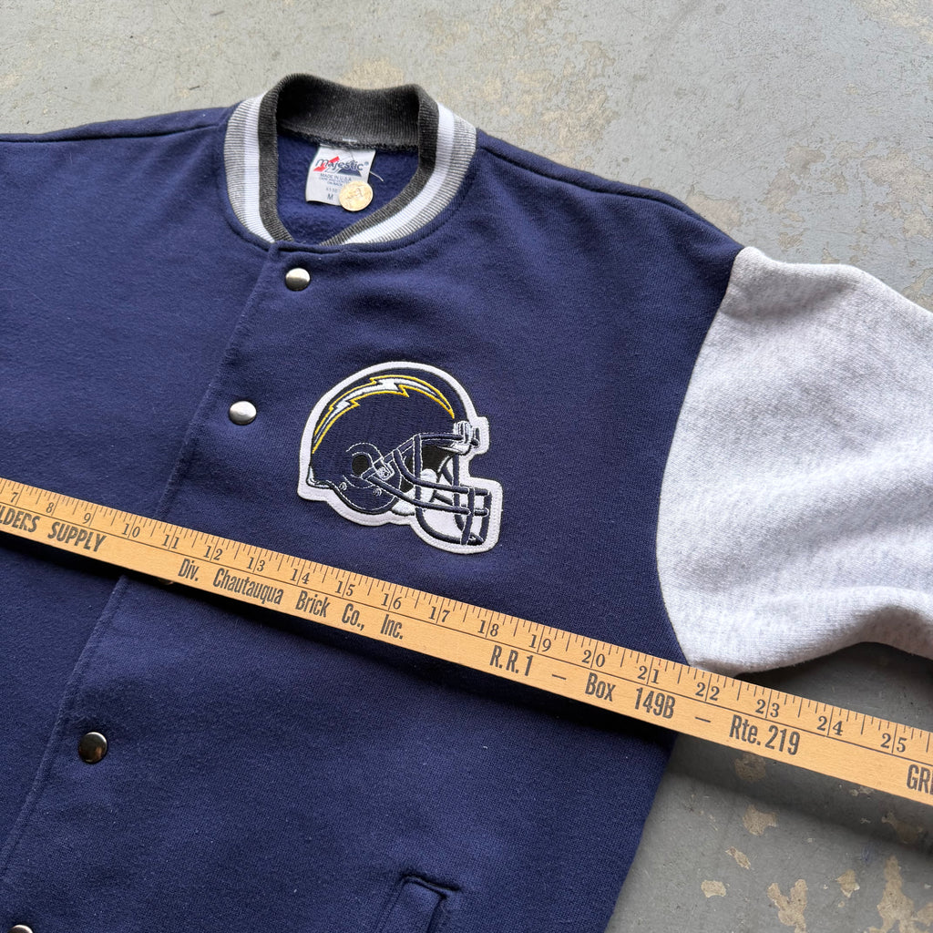 90'S CHARGERS MAJESTIC VARSITY SWEATSHIRT JACKET (M)