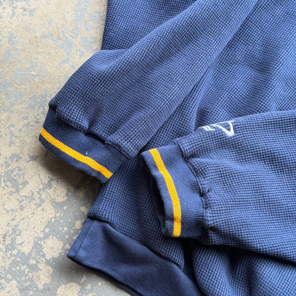 90'S CHARGERS LOGO ATHLETIC WAFFLE KNIT NYLON CREWNECK (XL)