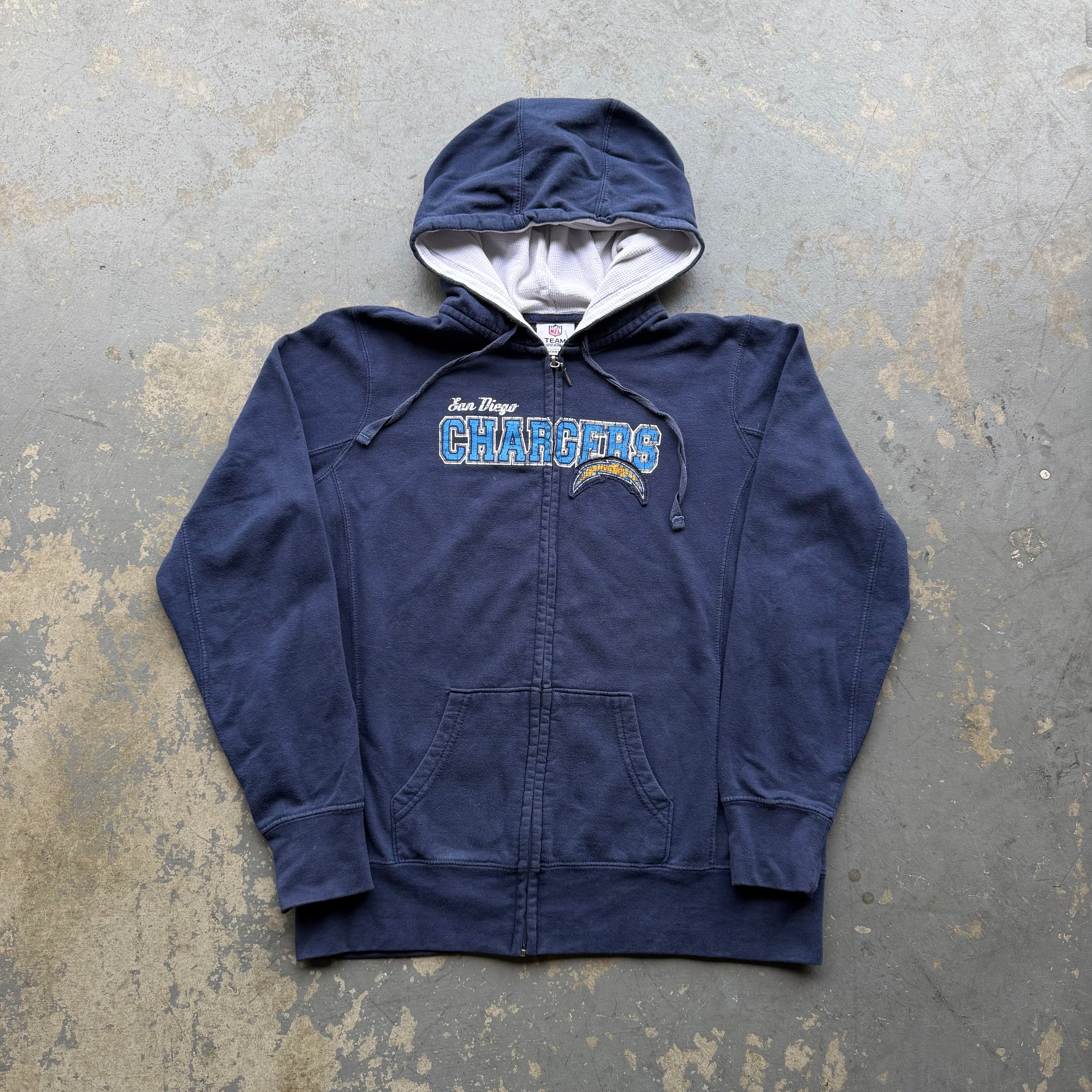 00'S CHARGERS SAN DIEGO WOMEN'S ZIP UP HOODIE (L)