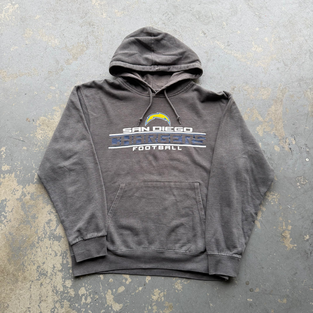 CHARGERS GREY SAN DIEGO FOOTBALL HOODIE (L)