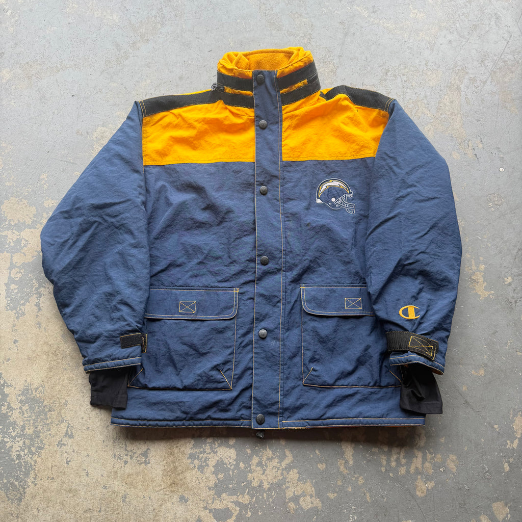 90'S CHARGERS CHAMPION SIDELINE SKI & SNOWBOARDING JACKET (L)