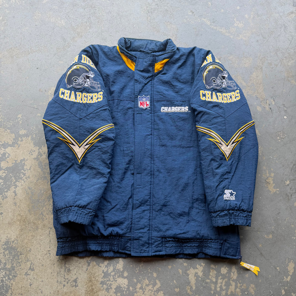 90'S CHARGERS STARTER PRO LINE SIDLEINE JACKET (L)