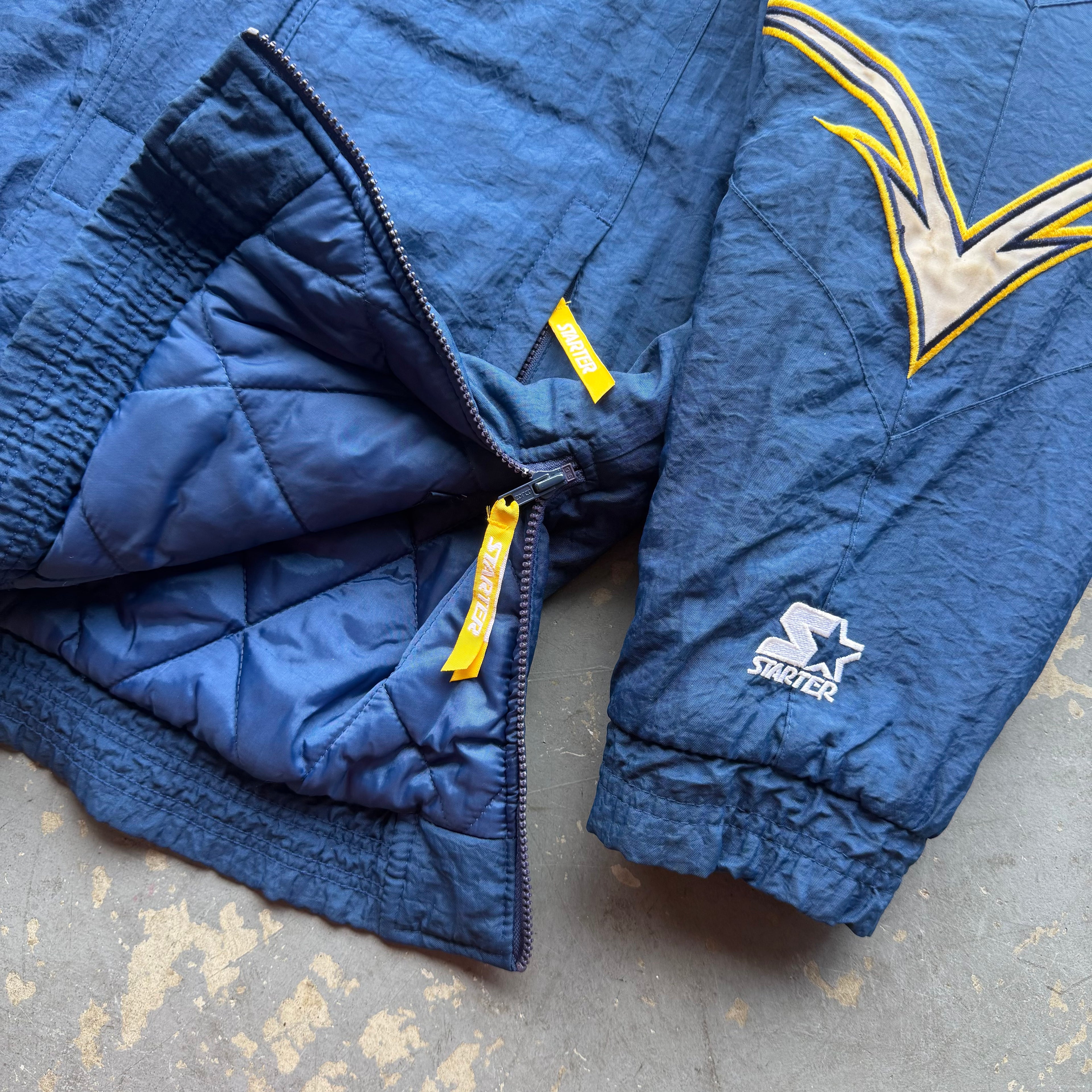 90'S CHARGERS STARTER PRO LINE SIDLEINE JACKET (L)