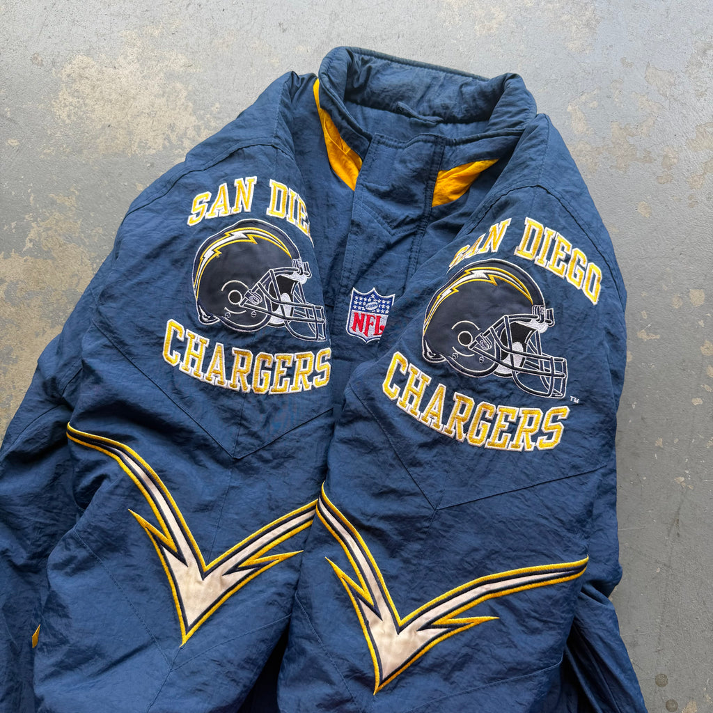 90'S CHARGERS STARTER PRO LINE SIDLEINE JACKET (L)