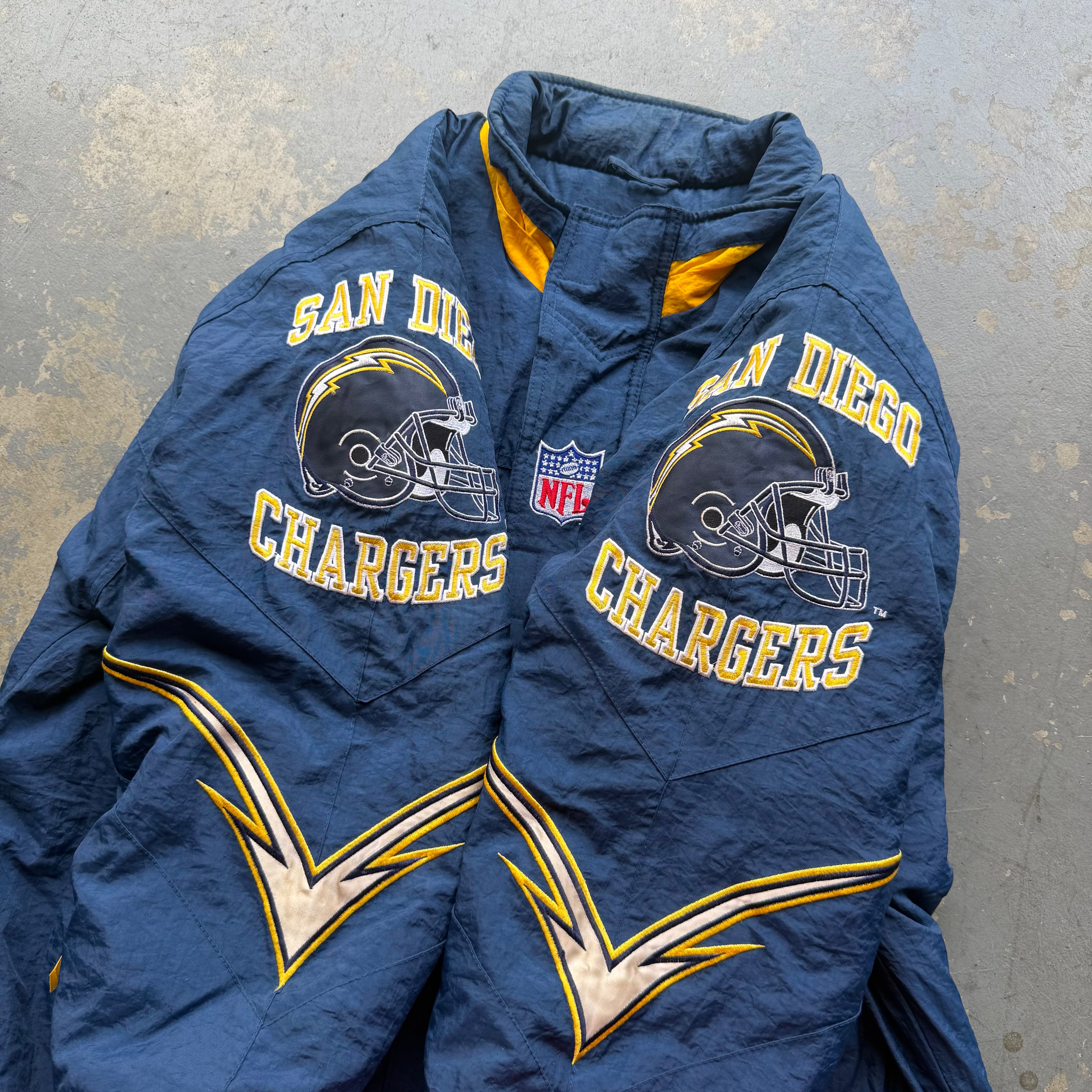 90'S CHARGERS STARTER PRO LINE SIDLEINE JACKET (L)