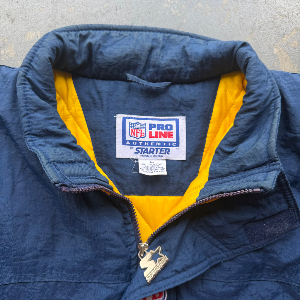 90'S CHARGERS STARTER PRO LINE SIDLEINE JACKET (L)