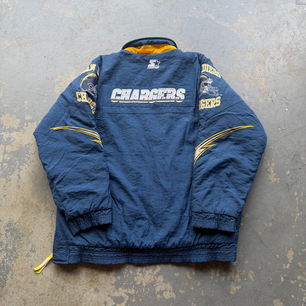 90'S CHARGERS STARTER PRO LINE SIDLEINE JACKET (L)