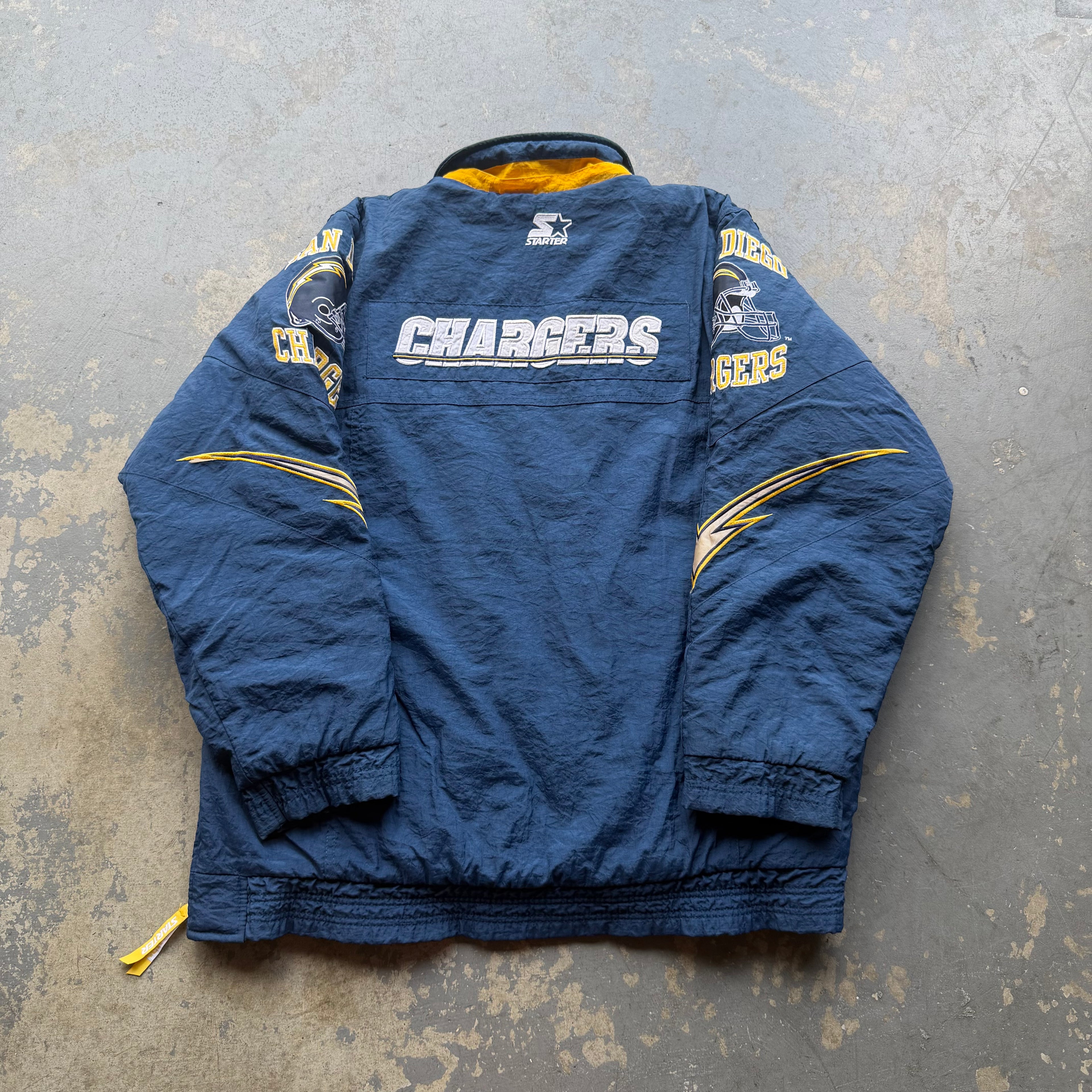 90'S CHARGERS STARTER PRO LINE SIDLEINE JACKET (L)