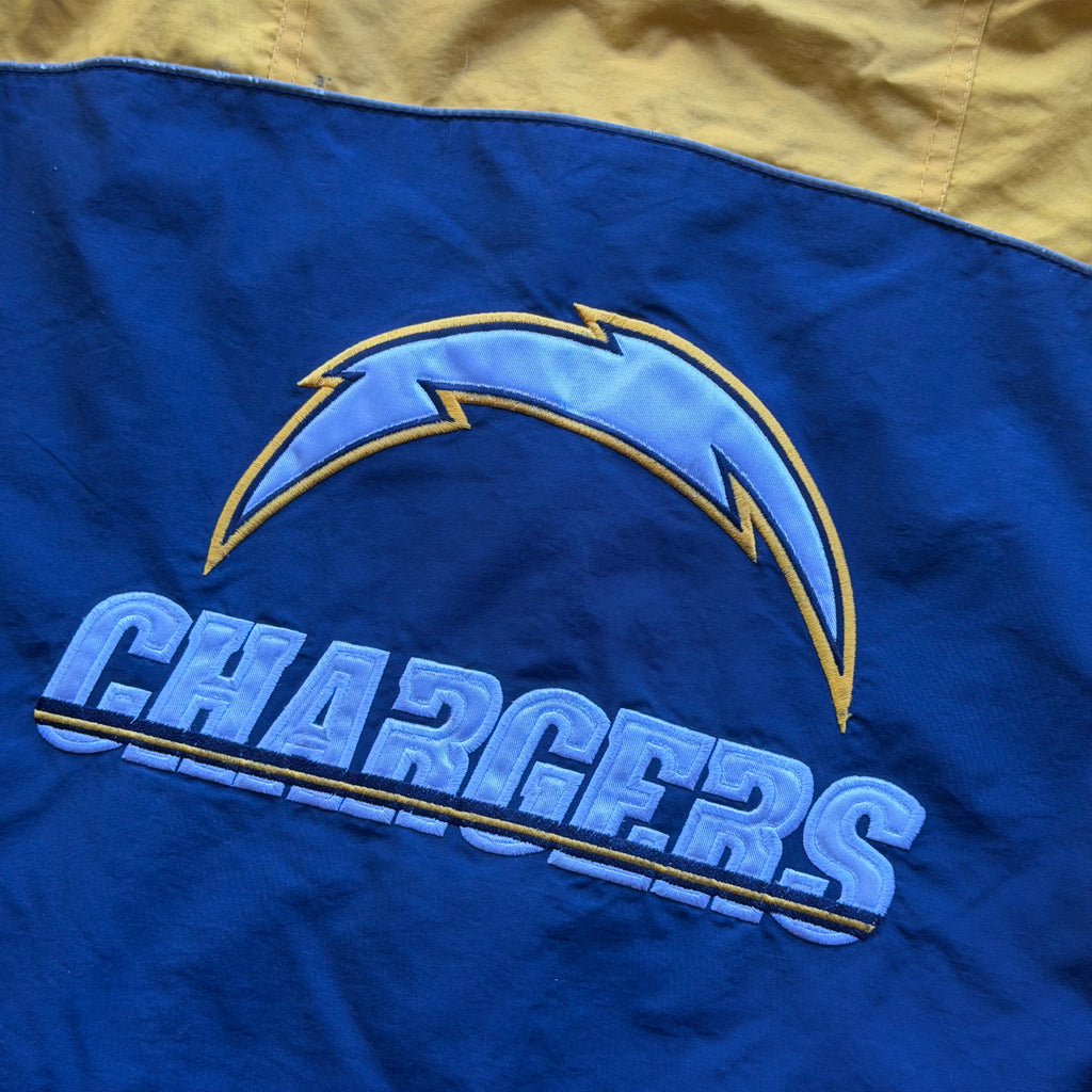 00'S CHARGERS NFL HOODED NYLON SHELL JACKET (L)