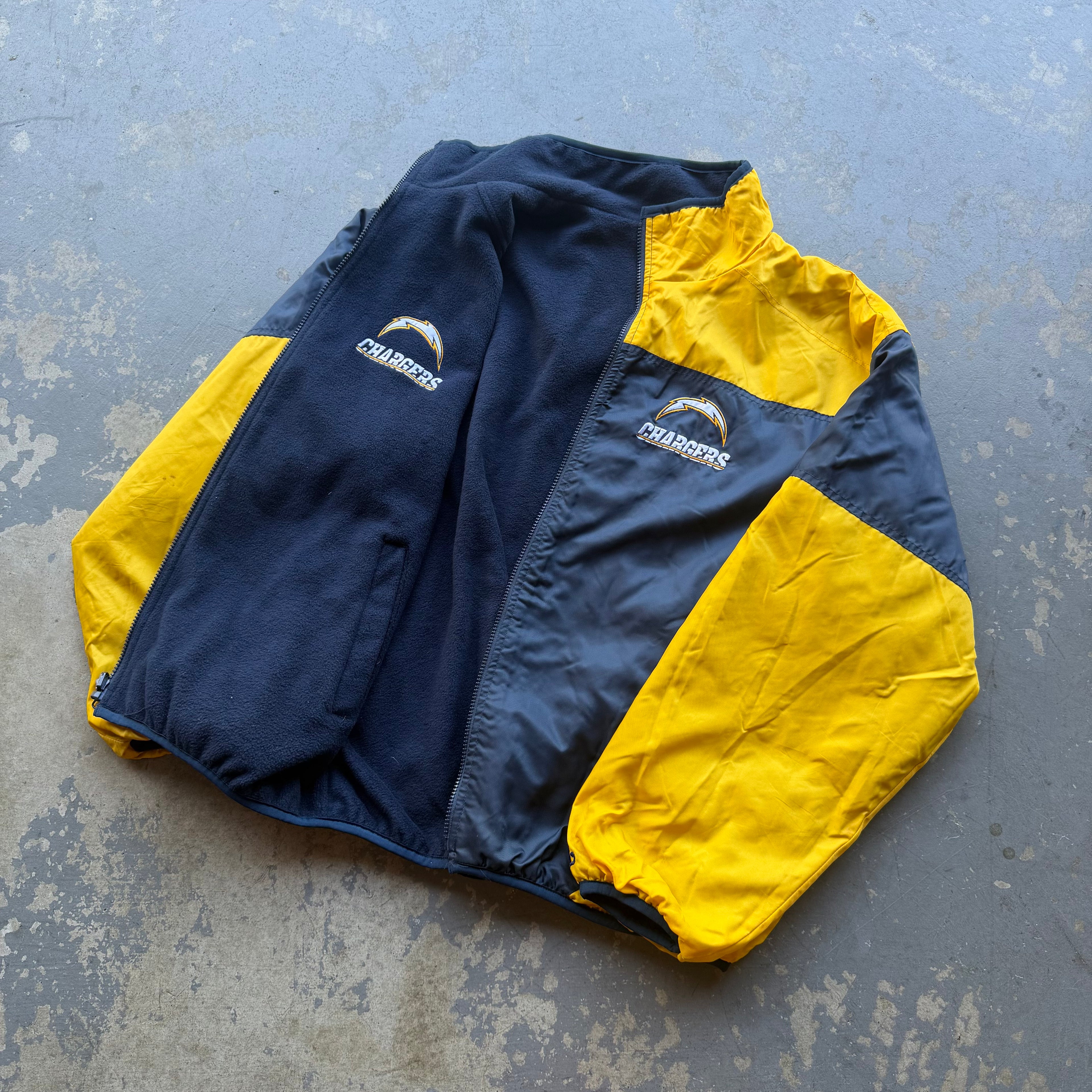 00'S CHARGERS 2-IN-1 FLEECE LINED JACKET (L)