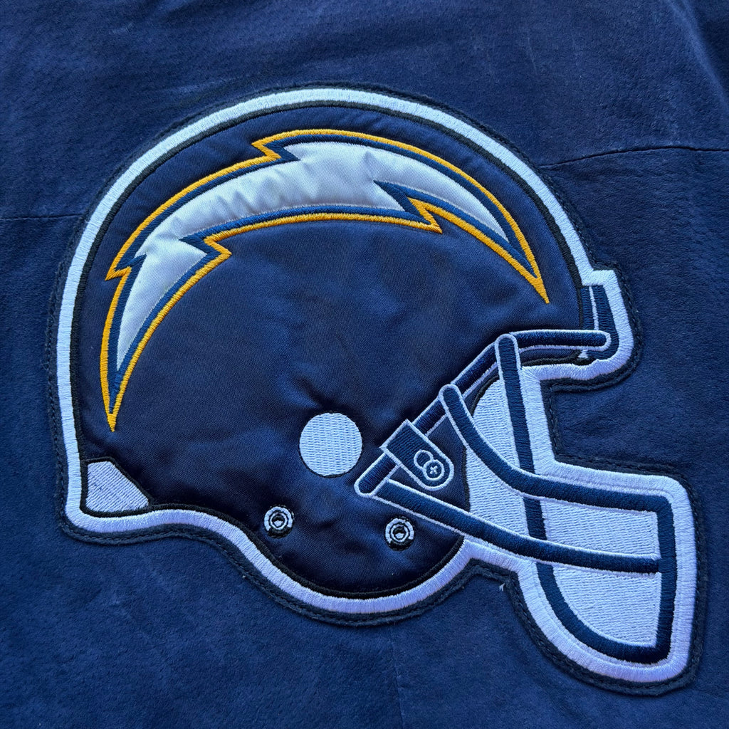 00'S CHARGERS TWO TONE SUEDE LEATHER JACKET (XL)