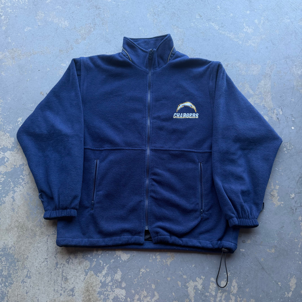 00'S CHARGERS NAVY BLUE FLEECE JACKET (L)