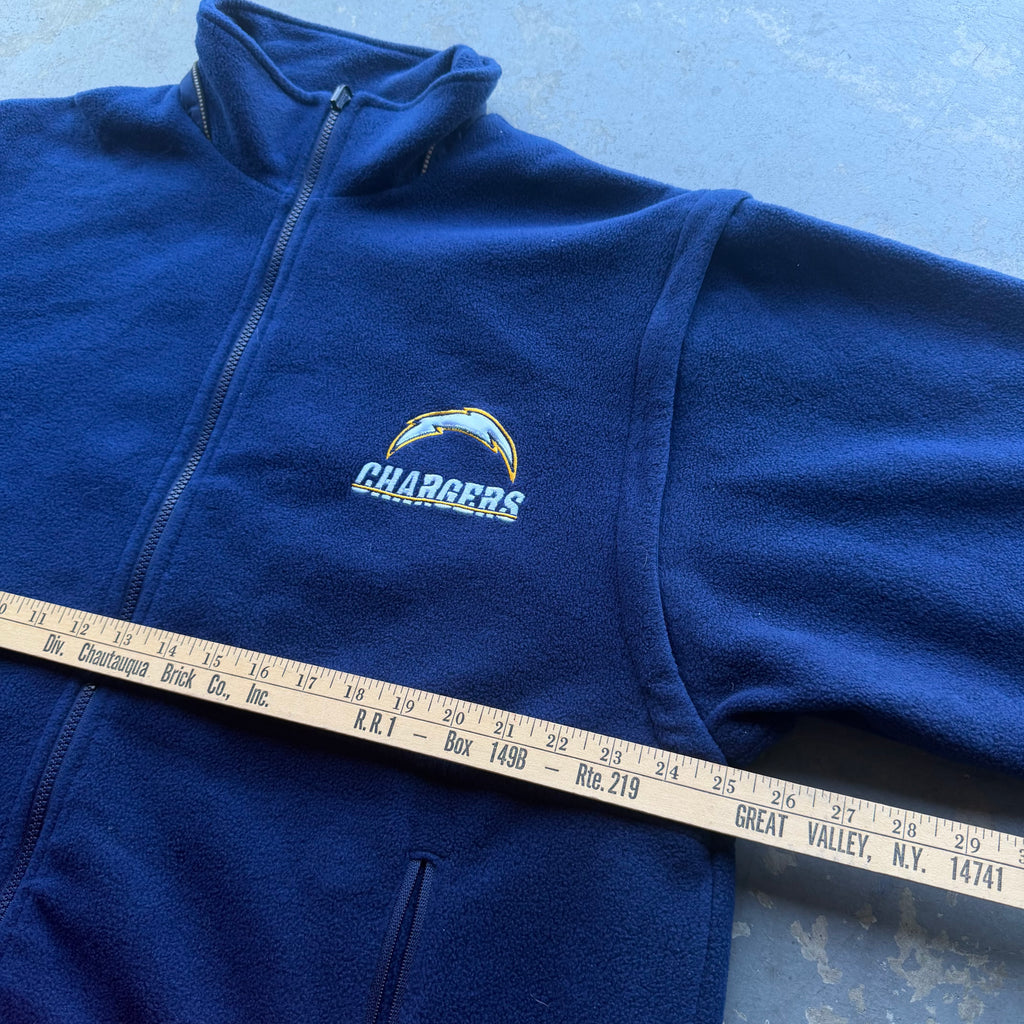 00'S CHARGERS NAVY BLUE FLEECE JACKET (L)
