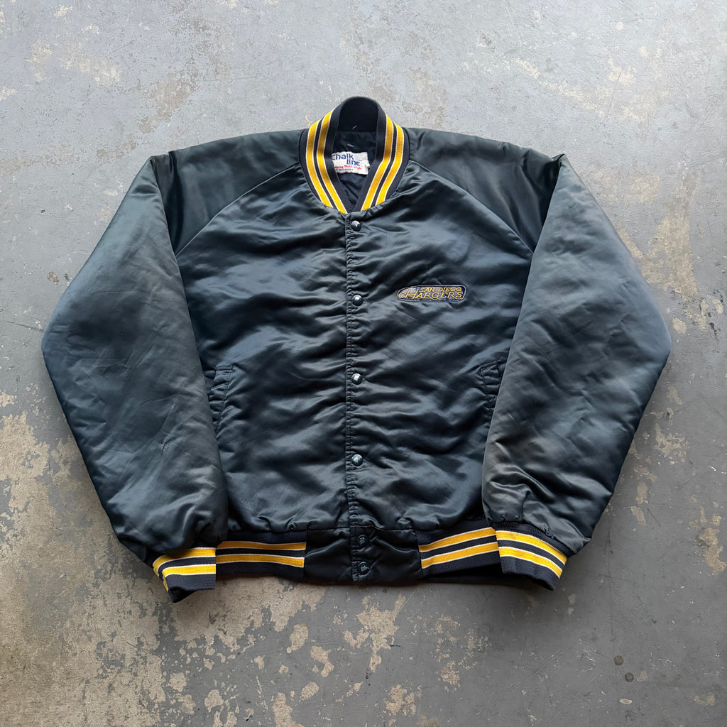 90'S CHARGERS SAN DIEGO CHALK LINE SATIN JACKET (L)