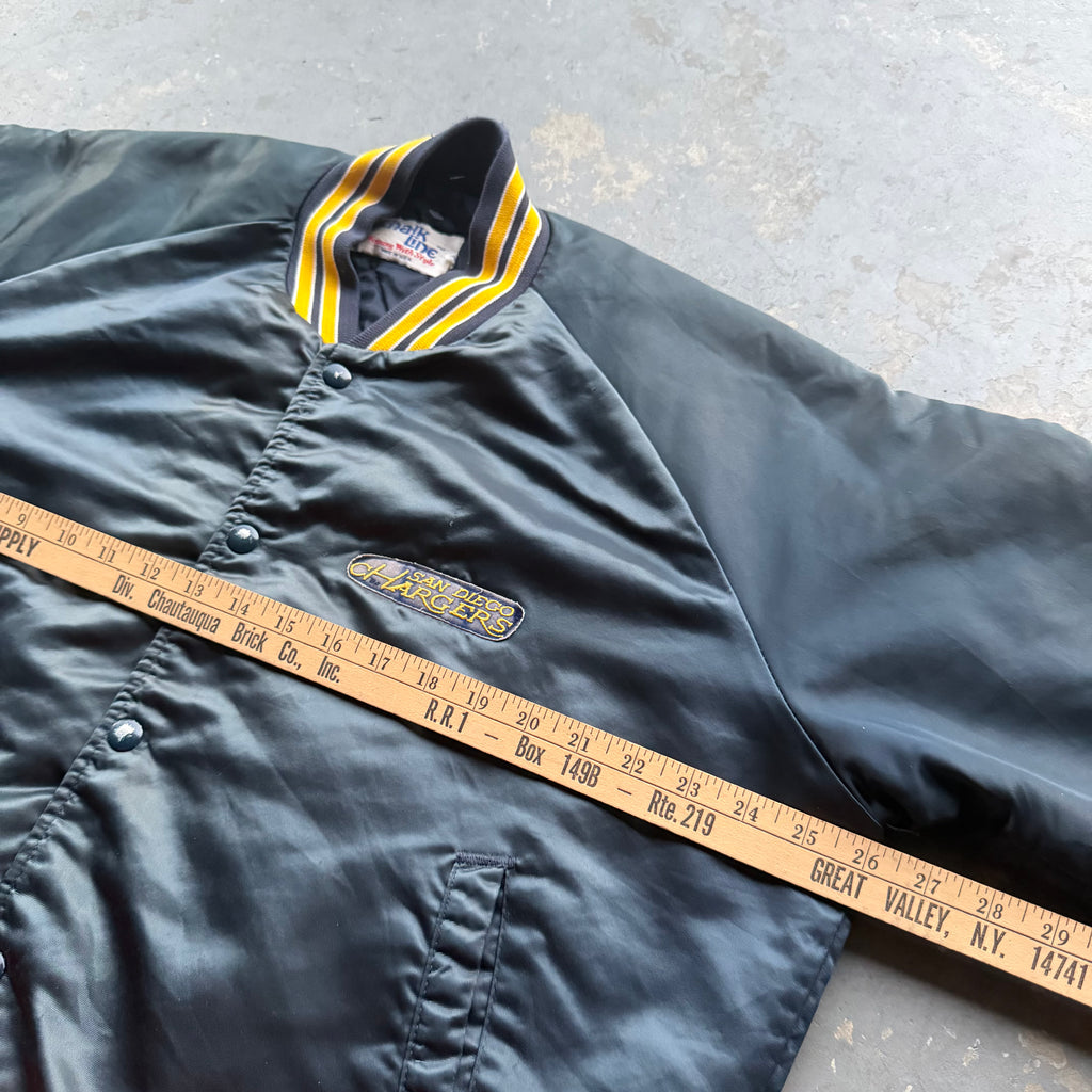 90'S CHARGERS SAN DIEGO CHALK LINE SATIN JACKET (L)