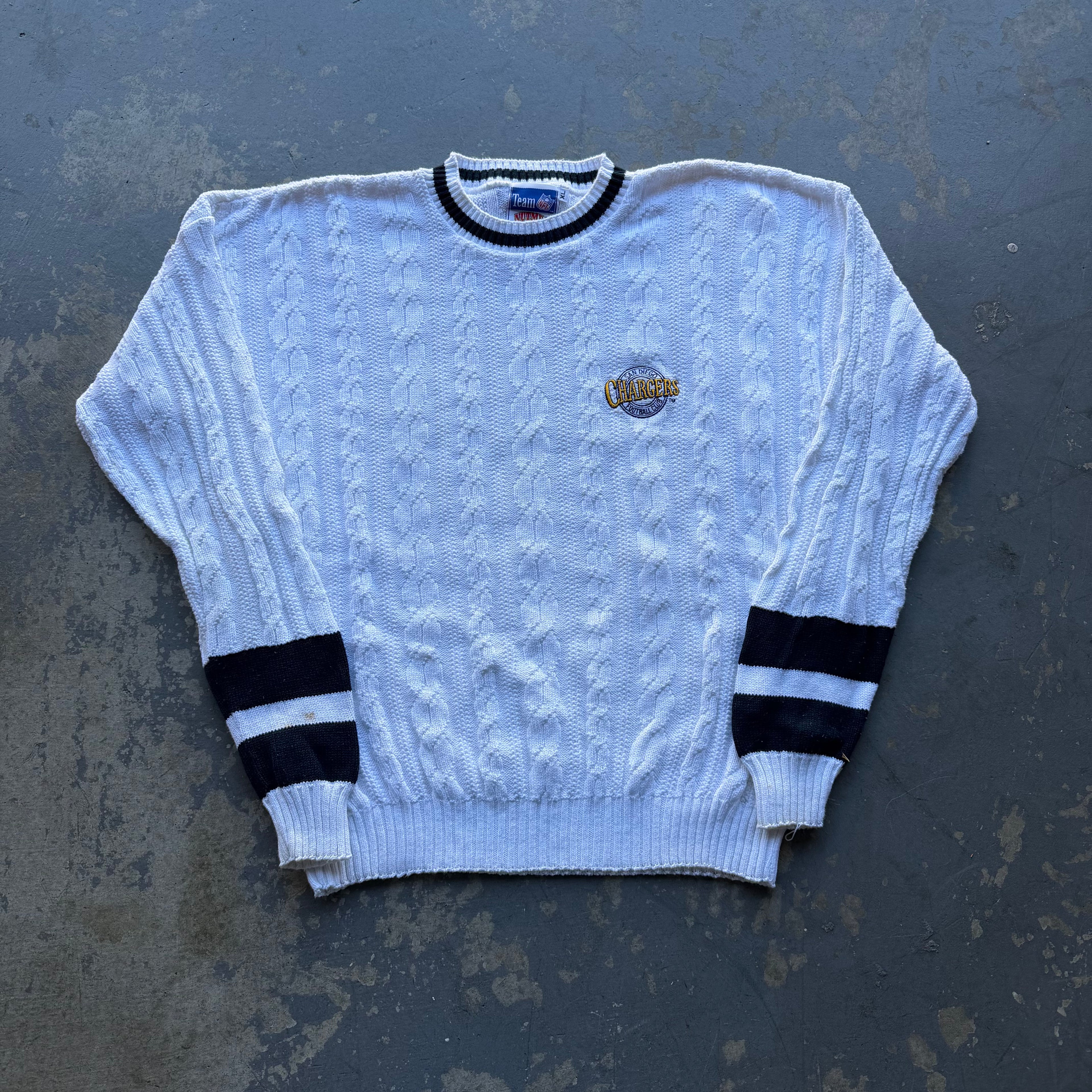 90’S NUTMEG CHARGERS FOOTBALL CLUB KNIT SWEATER (XL)