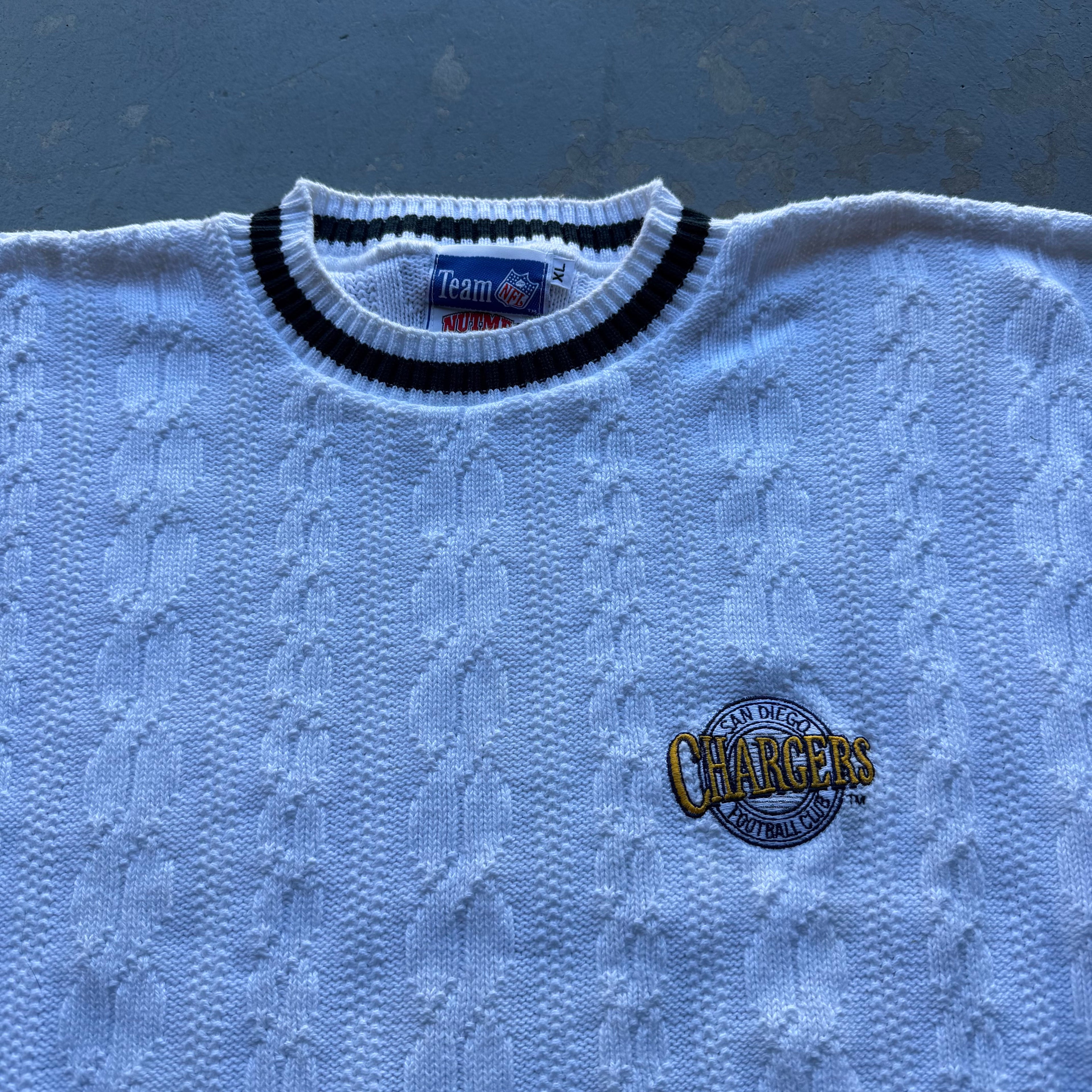 90’S NUTMEG CHARGERS FOOTBALL CLUB KNIT SWEATER (XL)