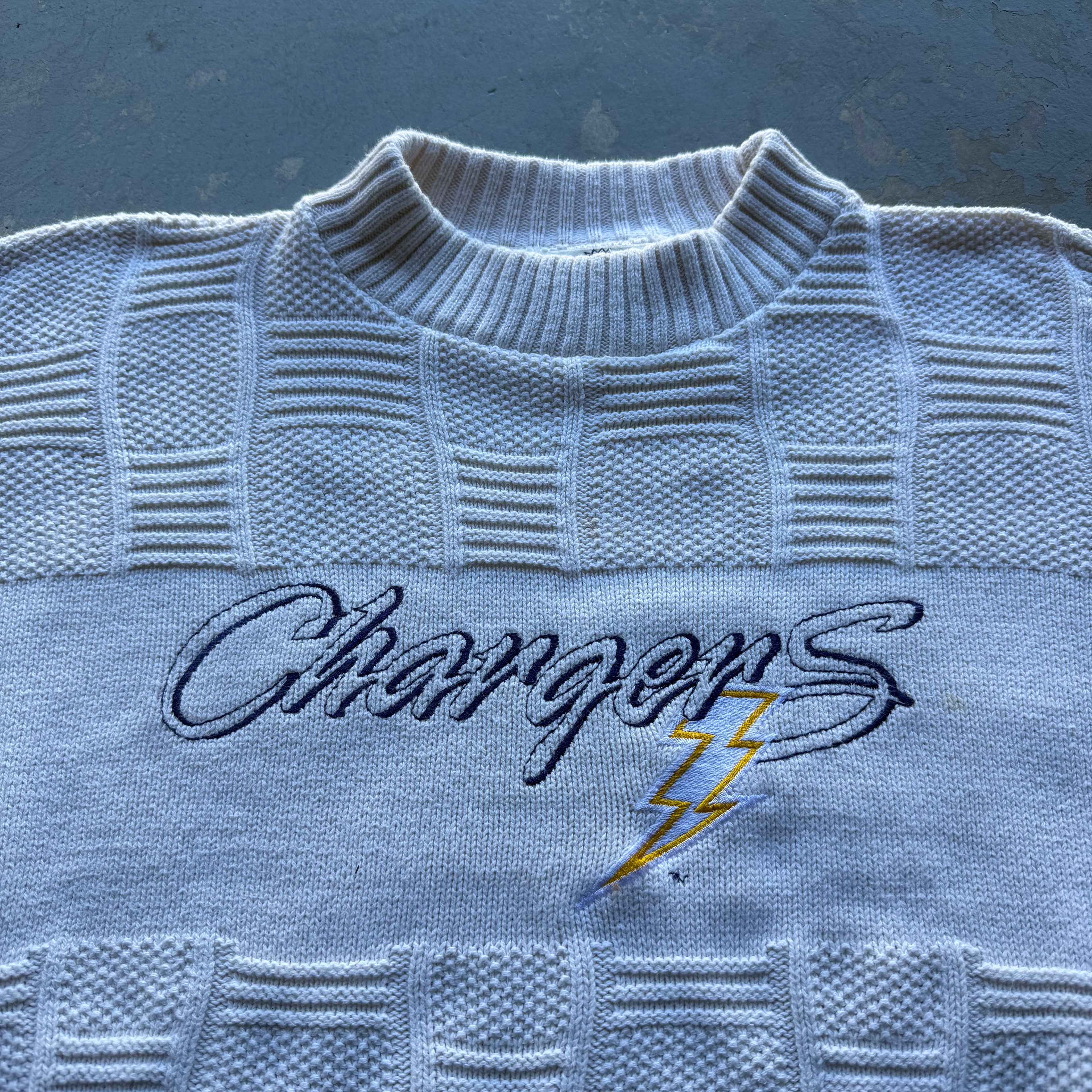 90’S ANTIGUA CHARGERS KNIT SWEATER (L)