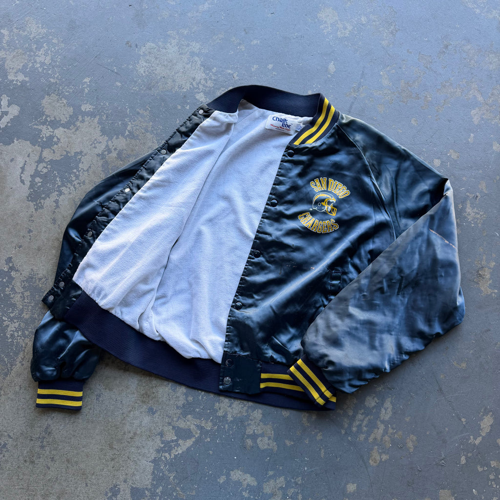 CHALKLINE SAN DIEGO CHARGERS SATIN JACKET (XL)