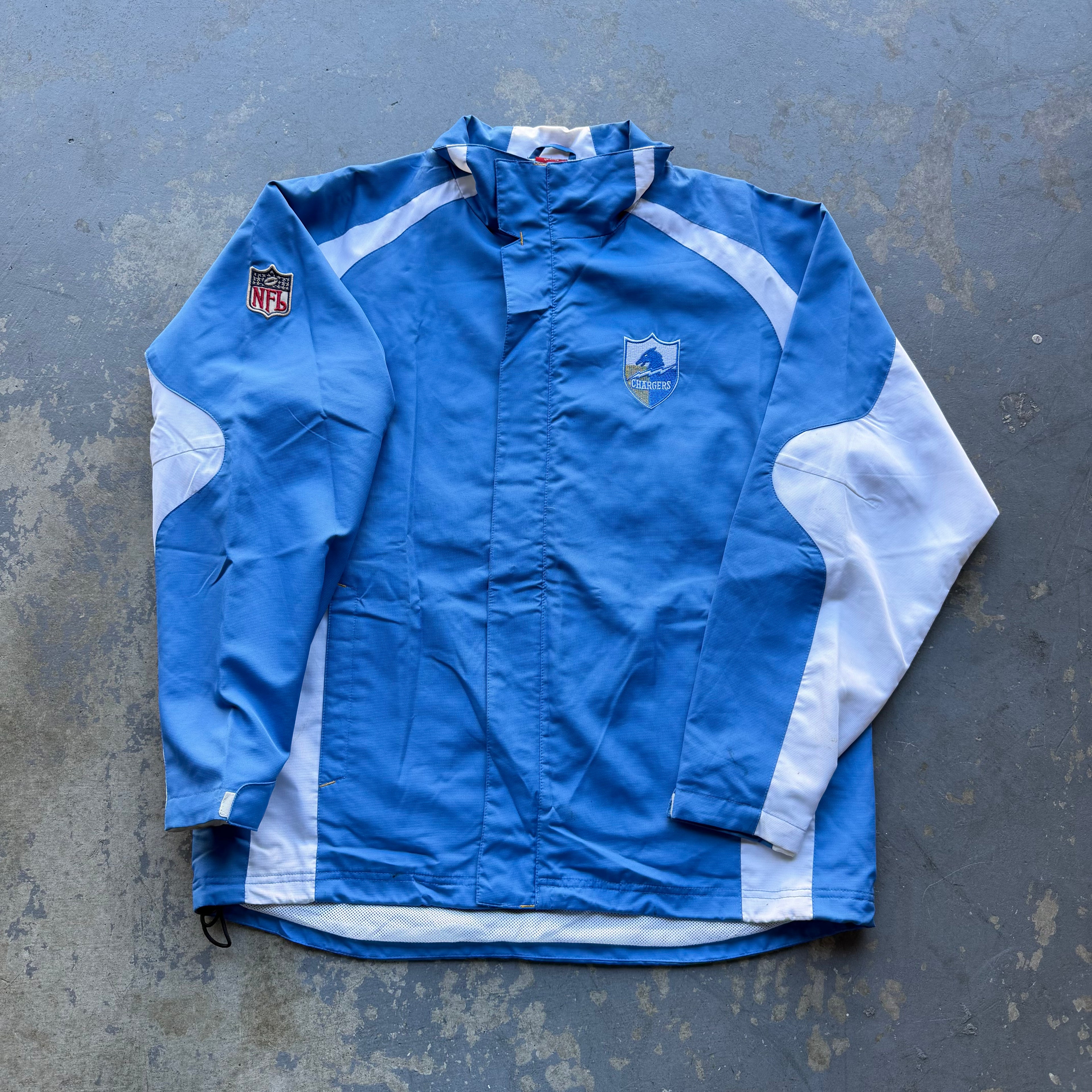 00’S REEBOK CHARGERS SHIELD LOGO JACKET (M)