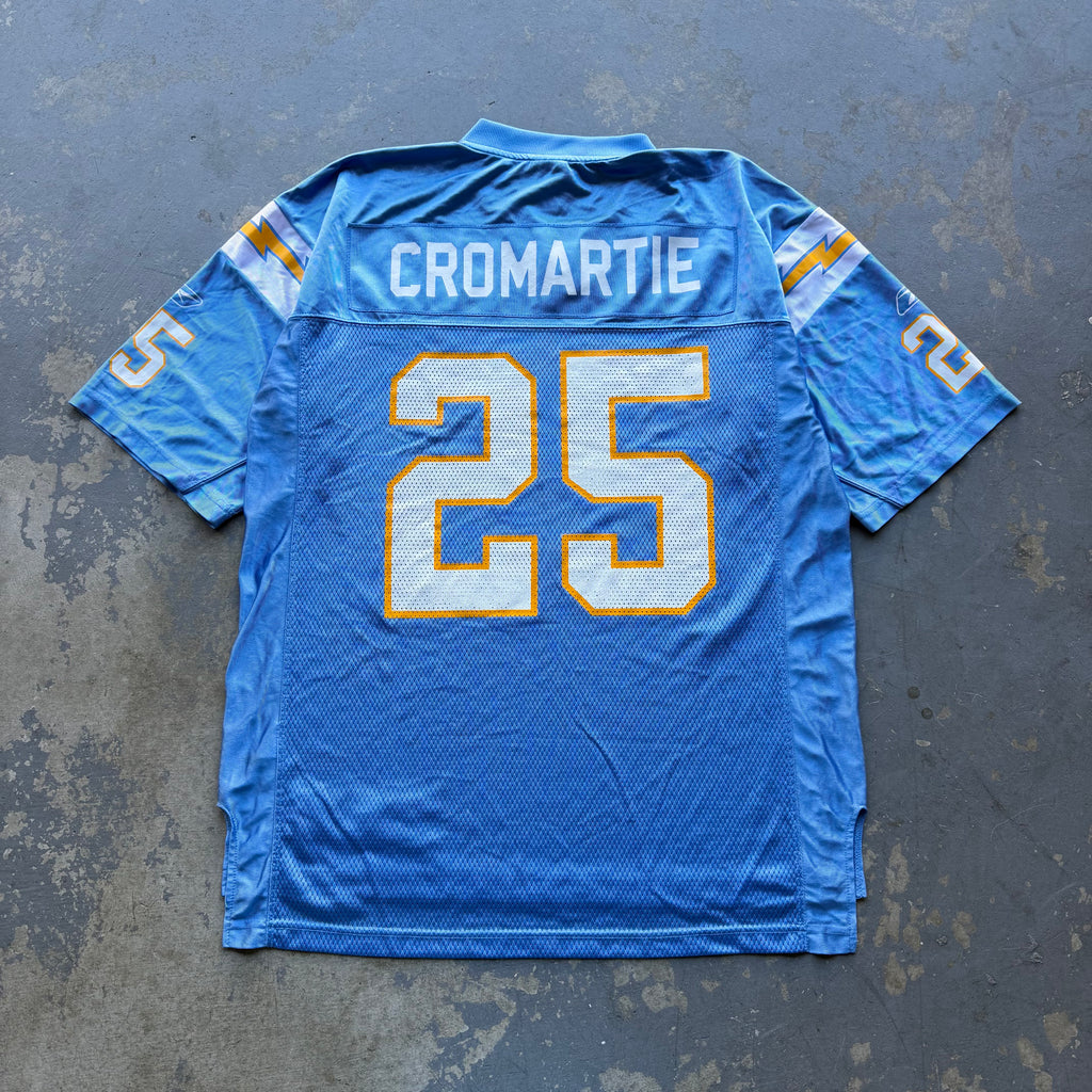 00’S ANTONIO CROMARTIE CHARGERS REEBOK POWDER BLUE JERSEY (L)