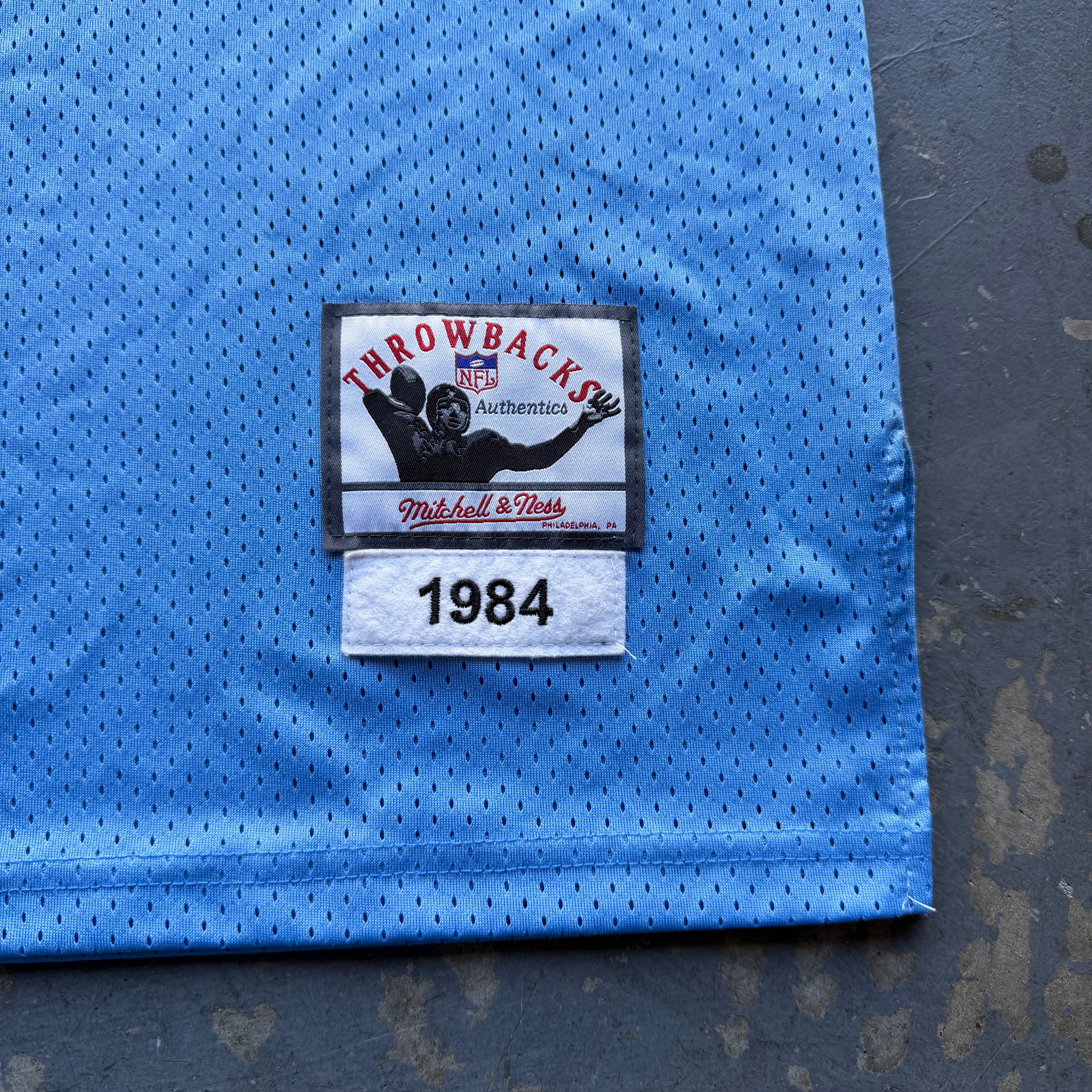 CHARGERS DAN FOUTS SILVER ANNIVERSARY PATCH POWDER BLUE THROWBACK JERSEY (52) XL